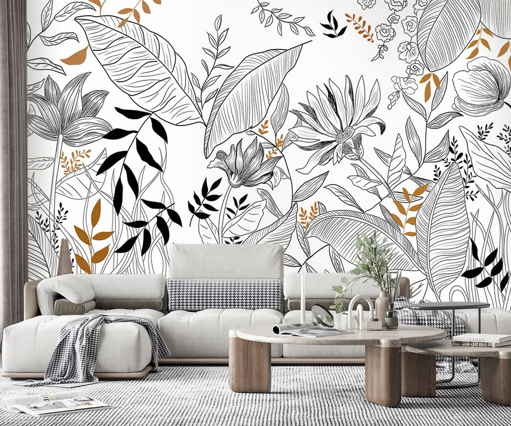 YQWDMX -Nursery Cartoon Woods Hand-Painted Animal Wallpaper Children's Room XT10 S 100" x 65"