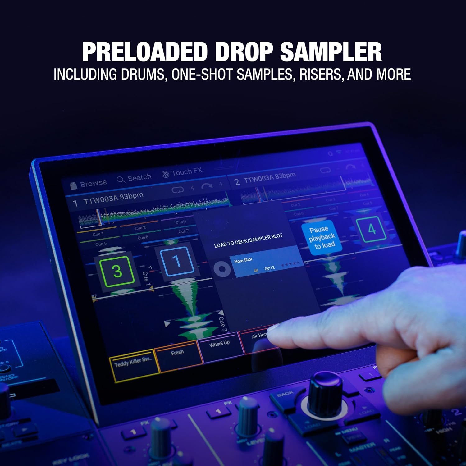 Denon DJ PRIME 4+ Standalone DJ Controller with Stem Separation on 4 Decks, Wi-Fi Streaming, Drop Sampler Mixer, 10.1" Touchscreen, Light Control