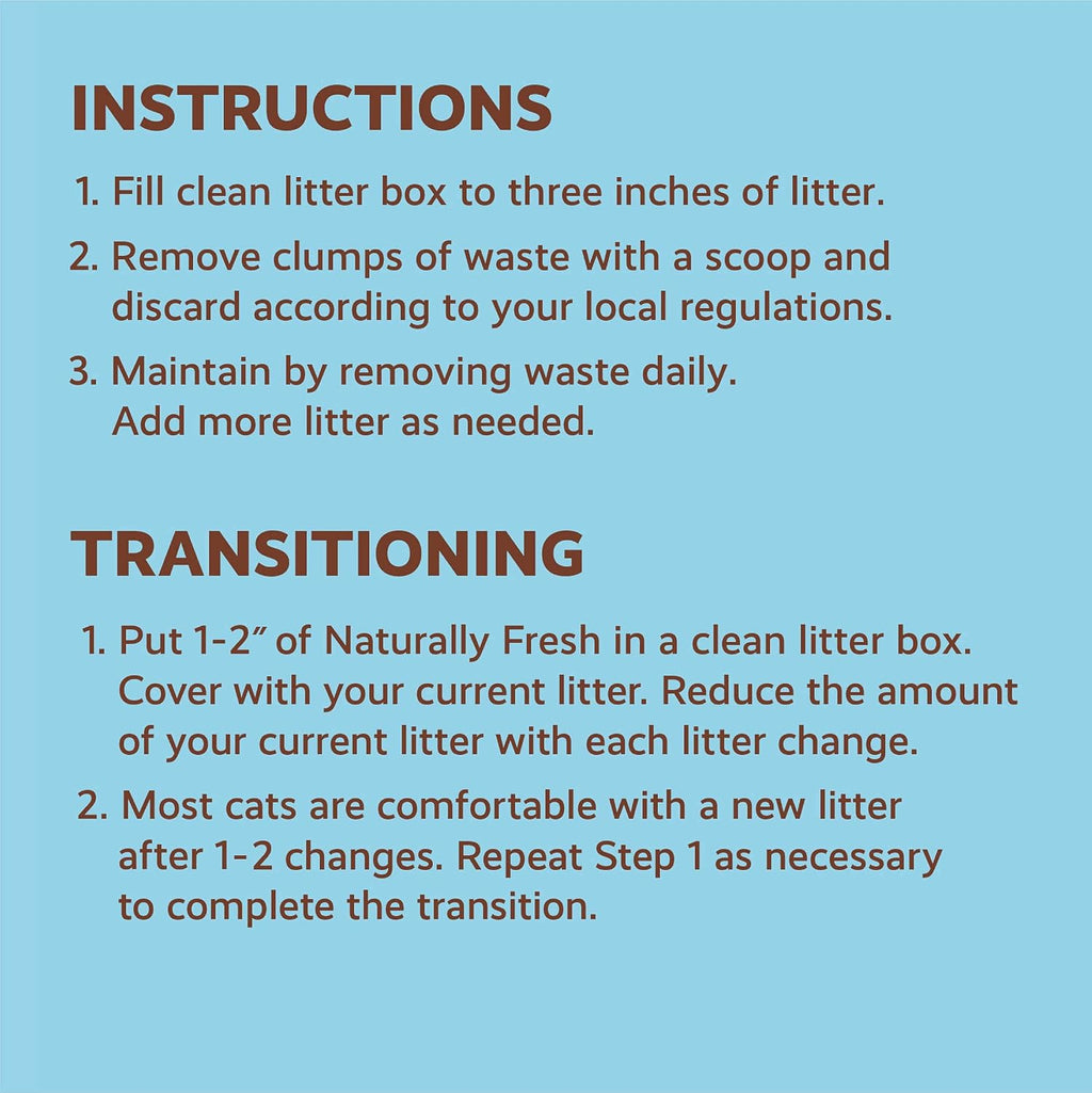 Naturally Fresh Cat Litter Made From Walnut Shells, Multi-Cat, Unscented, Upcycled, Low Dust, Sustainable, 40 Lbs