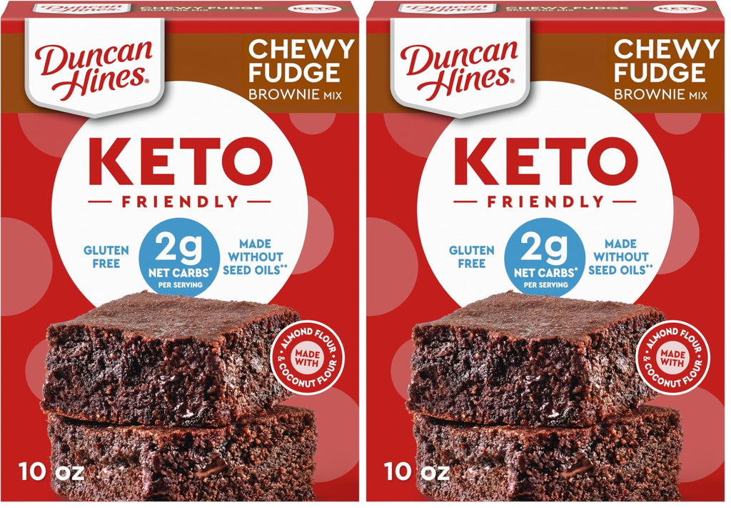 Duncan Hines Keto Friendly Chewy Fudge Brownie Mix, Gluten Free, 10 oz.