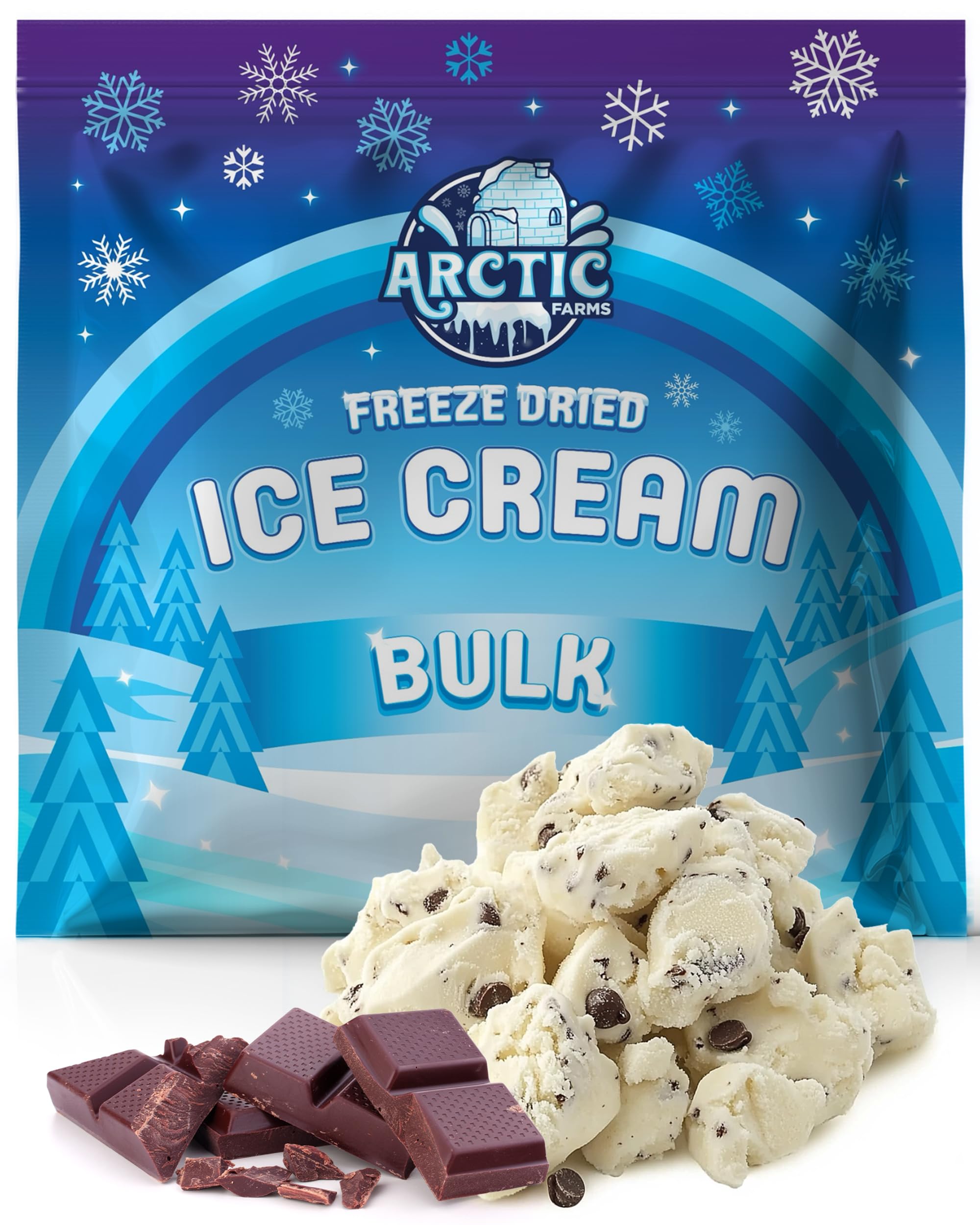 Arctic Farms Freeze Dried Ice Cream Bits Bagged and Boxed - Does Not Melt (1lb, S'mores)
