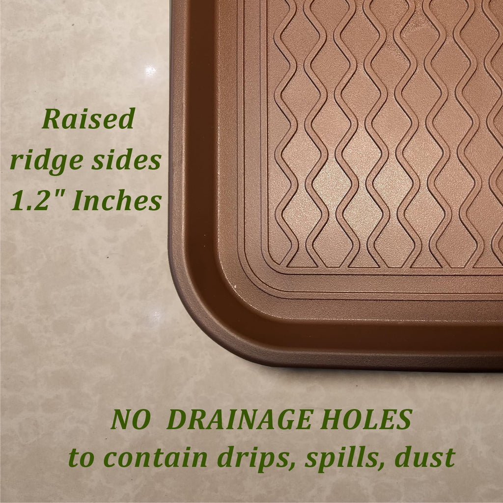 2 Pack Large Multifunctional Tray Mat Washable Indoor or Outdoor Tray Mat for Shoes Boots Plants Pots Paint Tins Pet Bowls Car Storage, 30 x 15 x 1.2 Inches