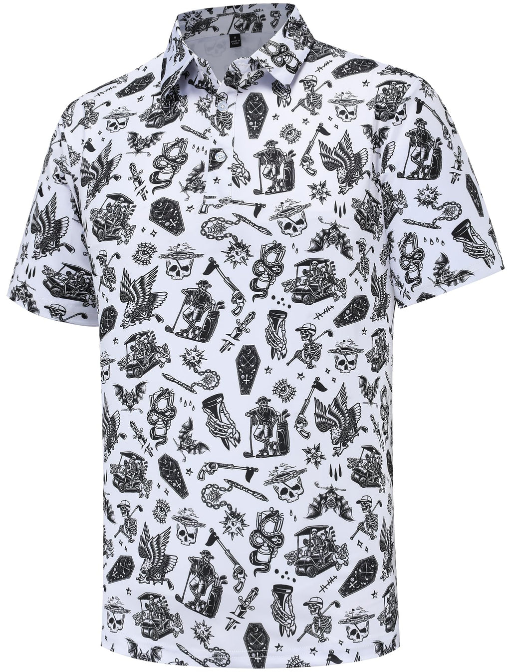 Men's Golf Polo Shirts Funny Golf Shirts for Men Performance Moisture Wicking Quick Dry Athletic Short Sleeve Shirts