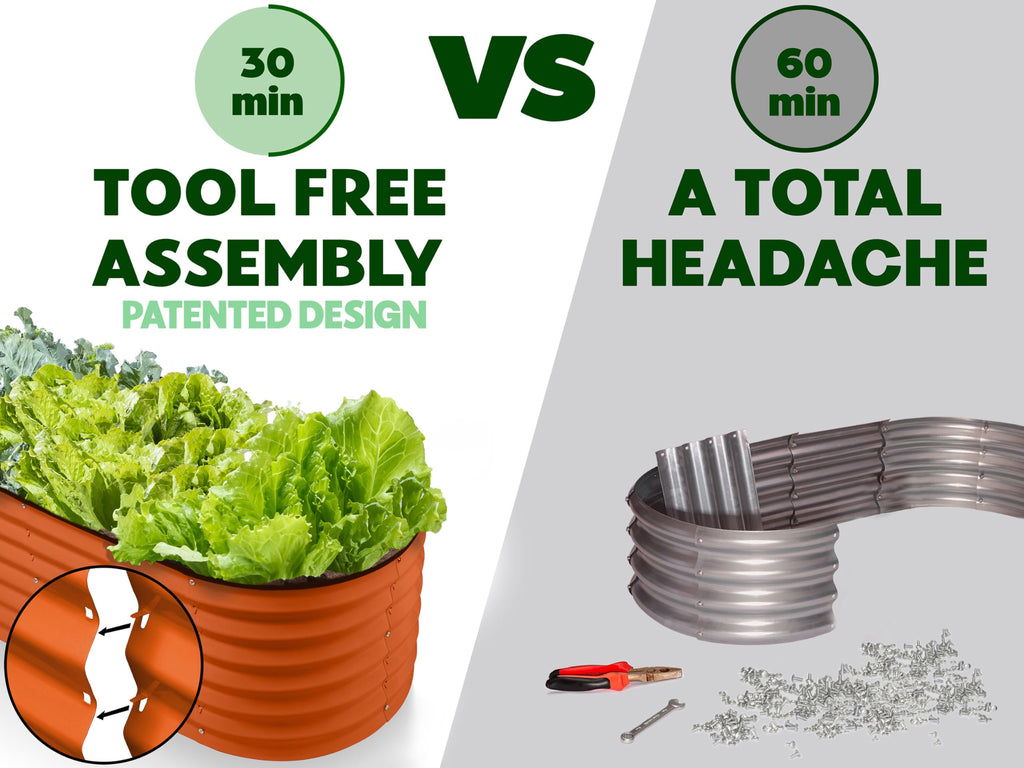 9-in-1 Galvanized Steel Raised Garden Bed // 8×2×1.5 ft Modular Planter for Gardening, Vegetables, Flowers // 18" Tall Metal Raised Garden Beds Outdoor (Dark Green) // Patented Design Planter Box