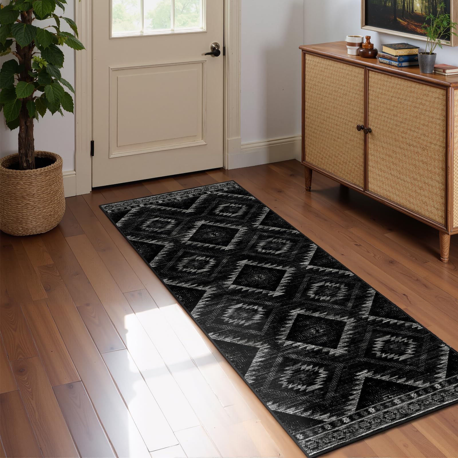 BESTSWEETIE Area Rug 2x3 Rug Machine Washable Non-Slip Low Pile Print Pattern Western Rug for Living Room Bedroom Entryway Tribal Series-Abstract/Cowhide