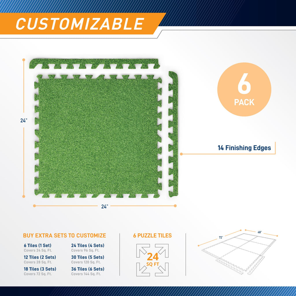Marcy EVA Foam Interlocking Flooring Mat High Density Non-Slip Tiles for Fitness Equipment, Workout Cushion and Floor Protection