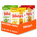 Whisps Cheese Crisps Variety Pack | Protein Chips | Healthy Snacks | Protein Snacks, Gluten Free, High Protein, Low Carb Keto Food | Parmesan, Cheddar Cheese, Asiago, Pepper Jack (2.12 Oz, 6 Pack)
