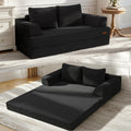 COMAX Futon Sofa Bed, 4‑in‑1 Convertible Sofa Bed, Folding Boneless Couches | Boneless Couch for living room, Fold Out Small Foldable Loveseat Floor Sleeper Mattress Lounge Space‑Saving, Ash Gray