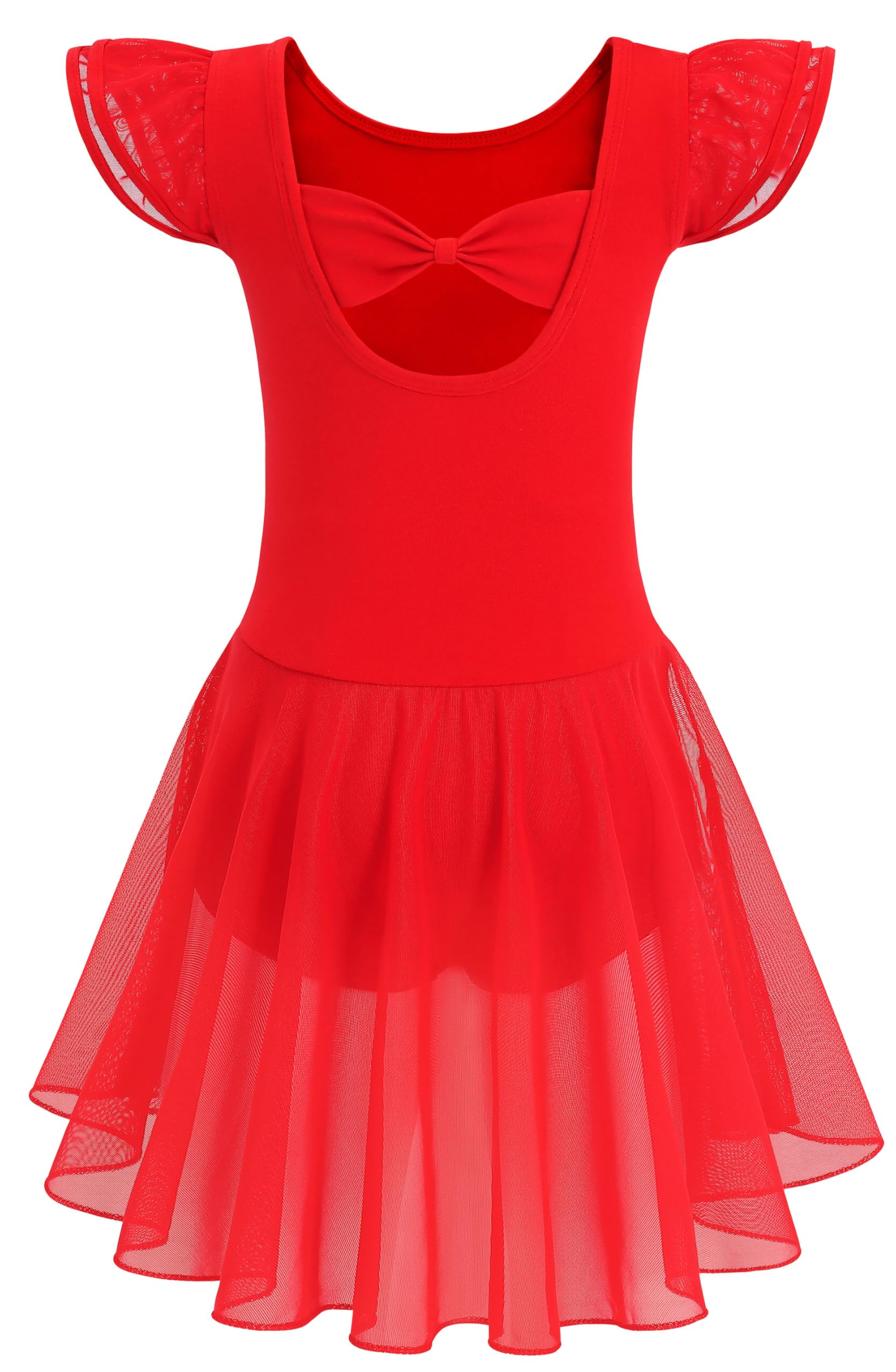 Mecceos Ballet Leotards for Girls Toddler Dance Leotards Short/Long Sleeve Skirt Ballerina Outfits