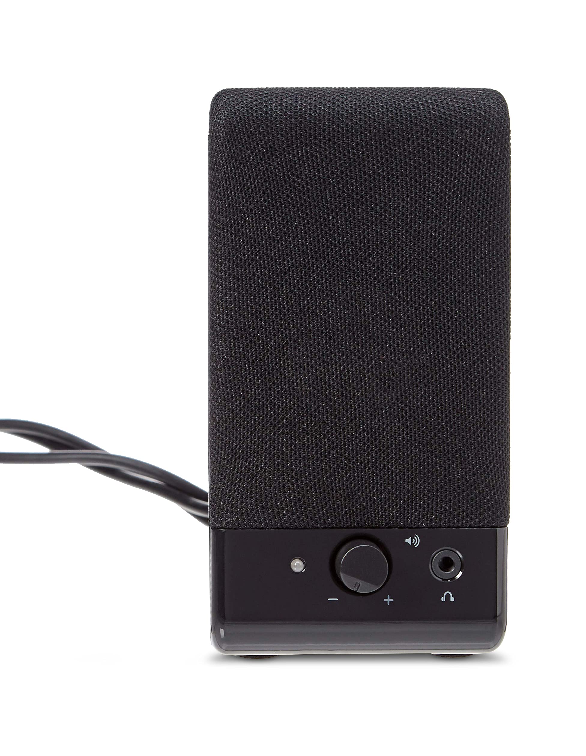 Amazon Basics AC-Powered Computer Speakers for Desktop or Laptop PC with Volume Control, Headphone Jack, Black (US Version)