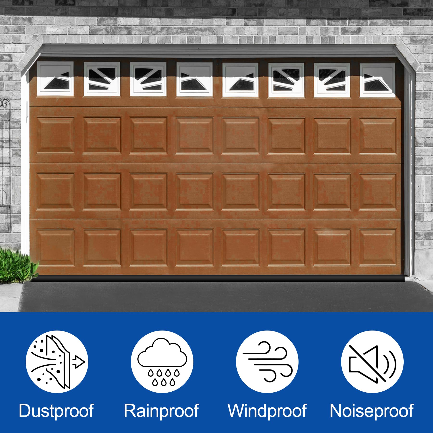 ToLanbbt 8.2FT Garage Door Seals Bottom Rubber 0.19" P Bulb Bottom Weather Seal, Weatherproof Replacement Weather Stripping Compatible with Overhead Door (8.2 FT, Gray)