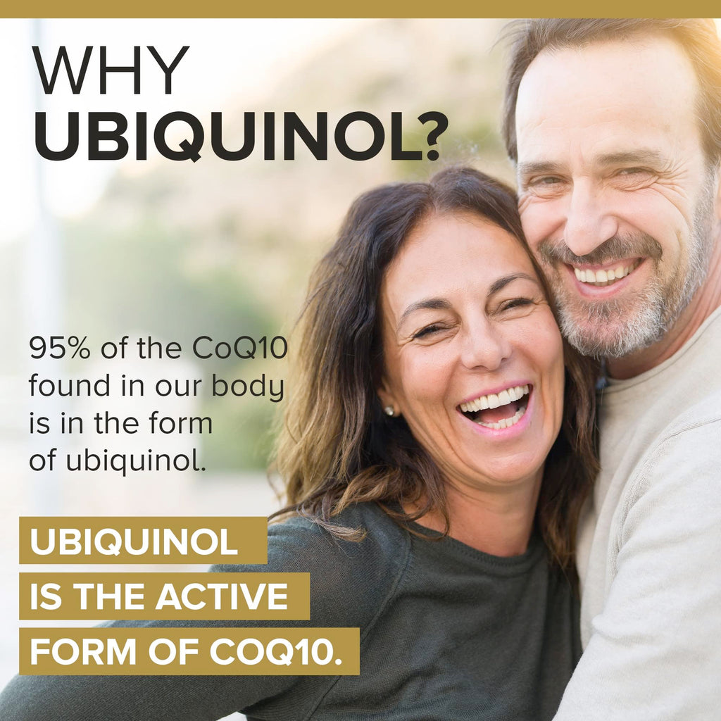 Qunol Ubiquinol CoQ10 100mg Softgels, Ubiquinol - Active Form of Coenzyme Q10, Antioxidant for Heart Health, Healthy Blood Pressure Levels, Beneficial to Statin Users, 60 Count