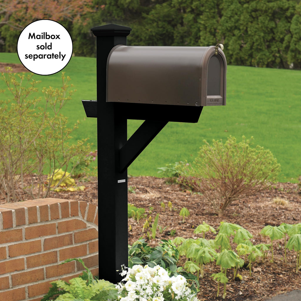 Highwood AD-MLBX1-BKE Hazelton Mailbox Post, Black