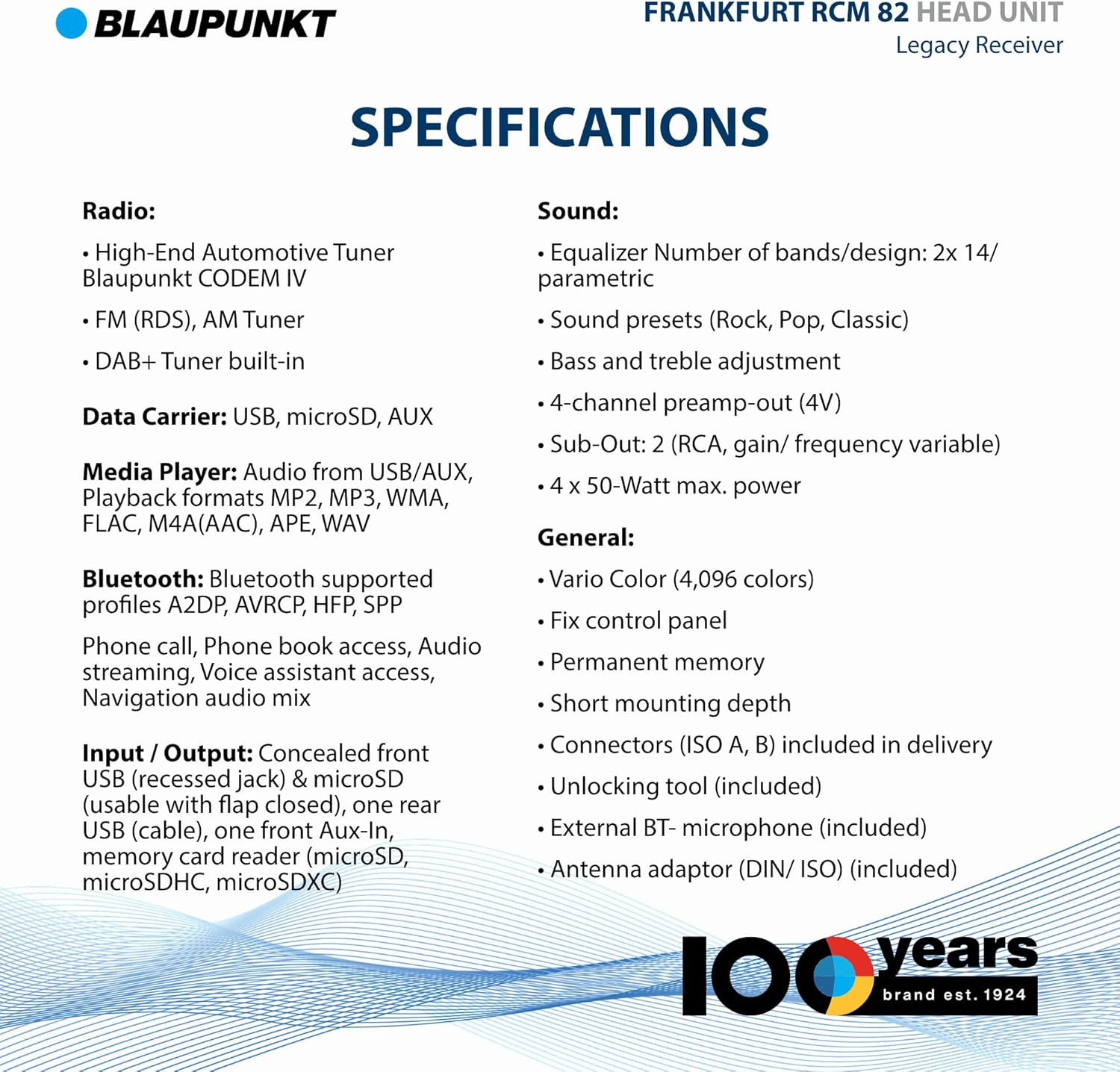 Blaupunkt Frankfurt RCM 82 DAB Legacy Car Stereo with Bluetooth - Retro Design with Modern Technology