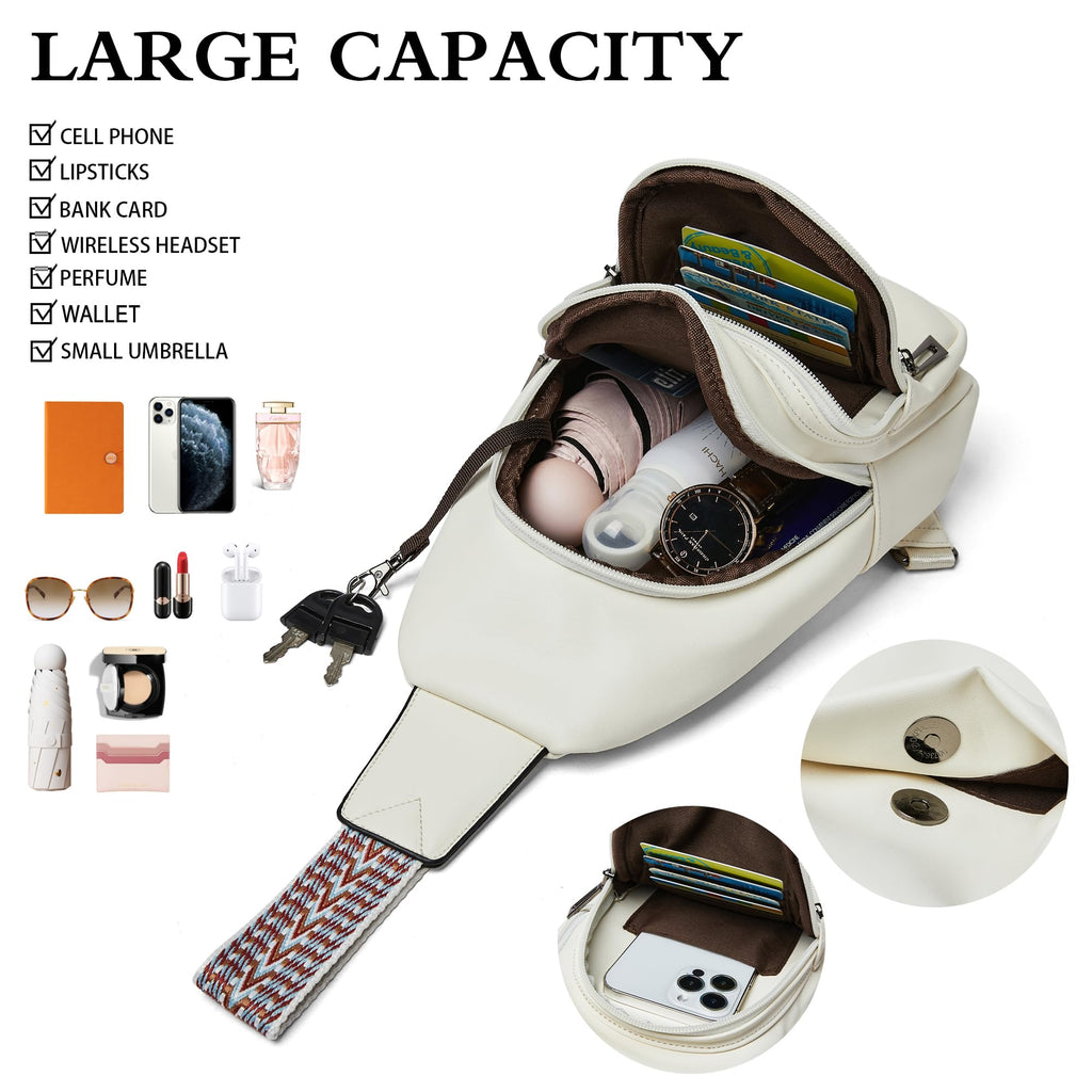 Sling Bag Crossbody Bags for Women Small Cross Body Bag Fanny Packs Chest Sling Purse for Daily Travel Leisure Sport