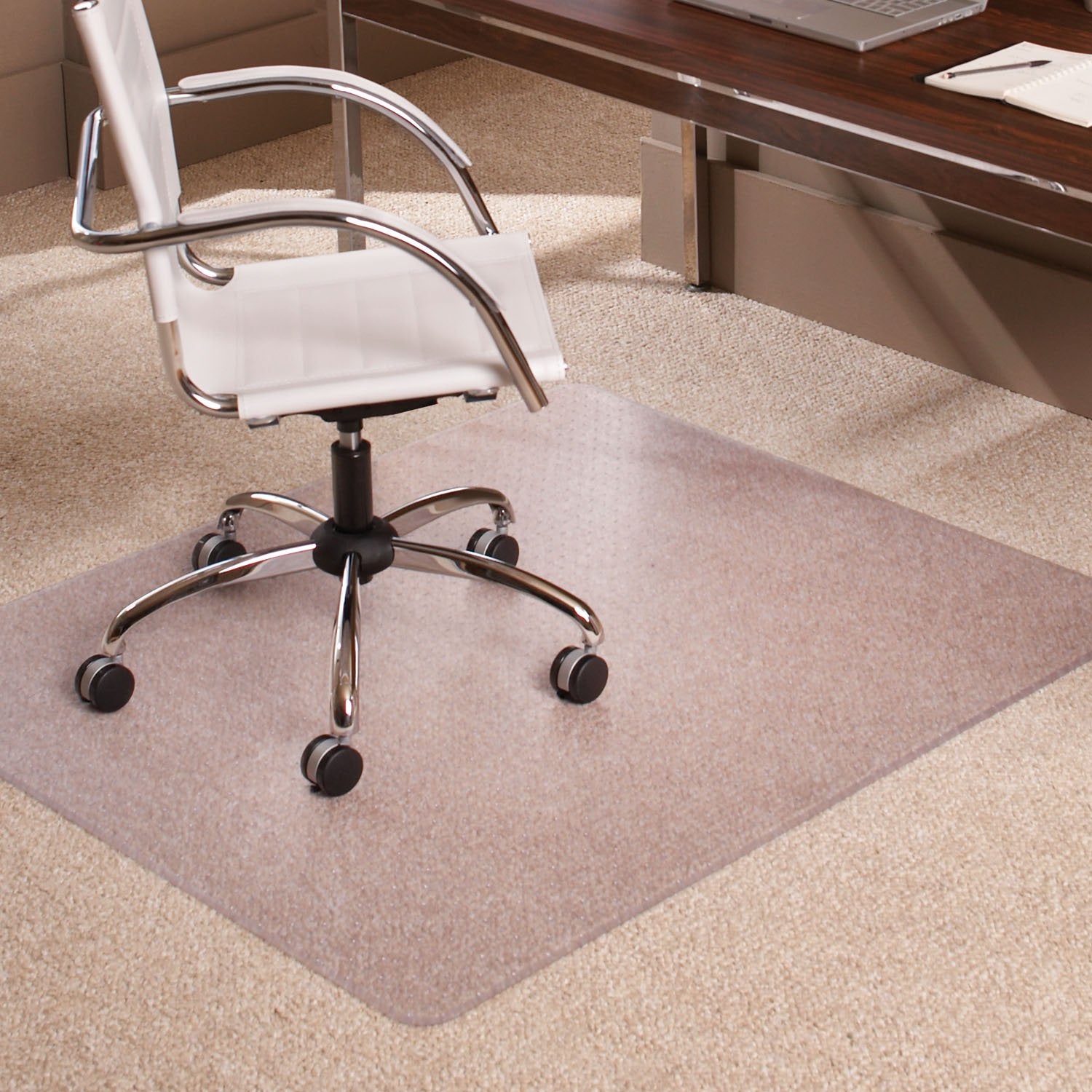 ES Robbins High Pile Carpet Chair Mat, Rectangle 46"x60" Beveled Edge