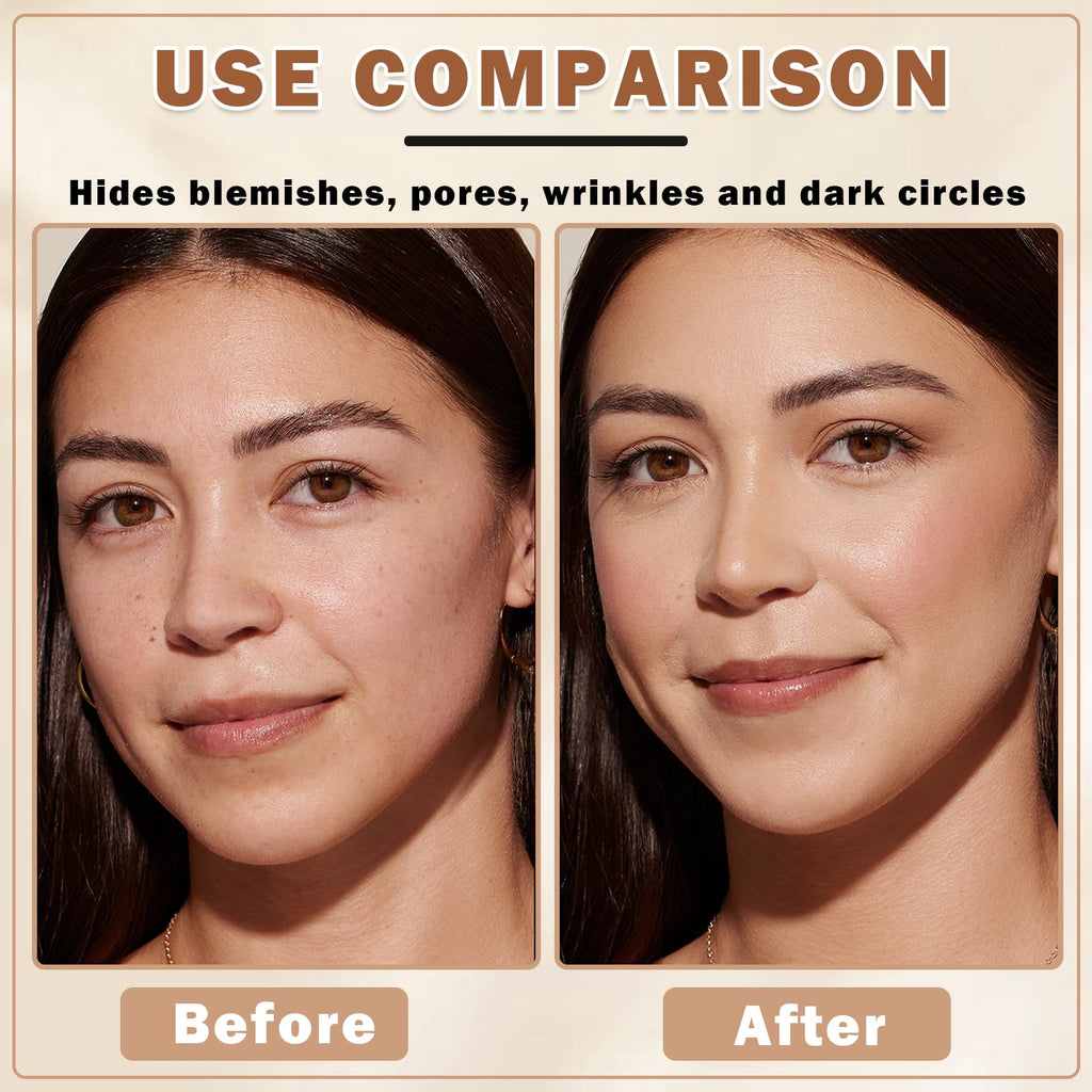 Air Brush Makeup Foundation and Makeup Primer for Face,Hydrates and Moisturizes,Buildable Coverage with Anti-aging Formula for Smooth Radiant Skin (01 Natural/Warm Porcelain)