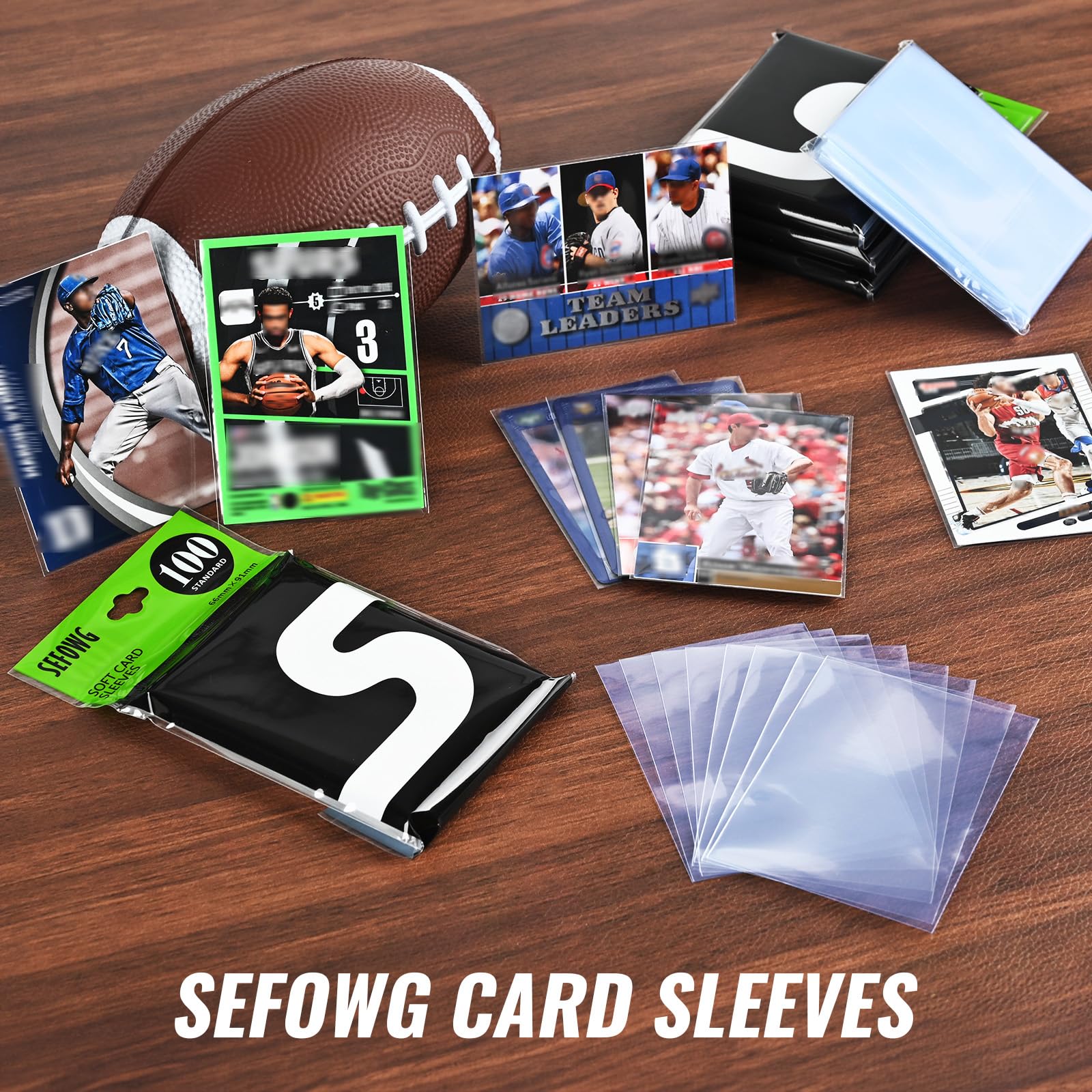 600ct Clear Card Sleeves for Trading Cards, Baseball Sports Soft Sleeves, Ultra Soft Plastic Card Protector Sleeve for Football, MTG, PKM, Game, Standard Cards