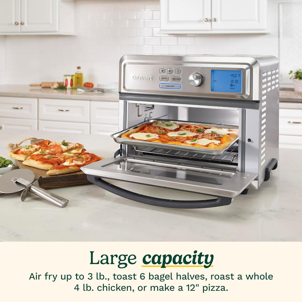 Cuisinart Air Fryer + Convection Toaster Oven, 8-1 Oven with Bake, Grill, Broil & Warm Options, Stainless Steel (TOA-70C)