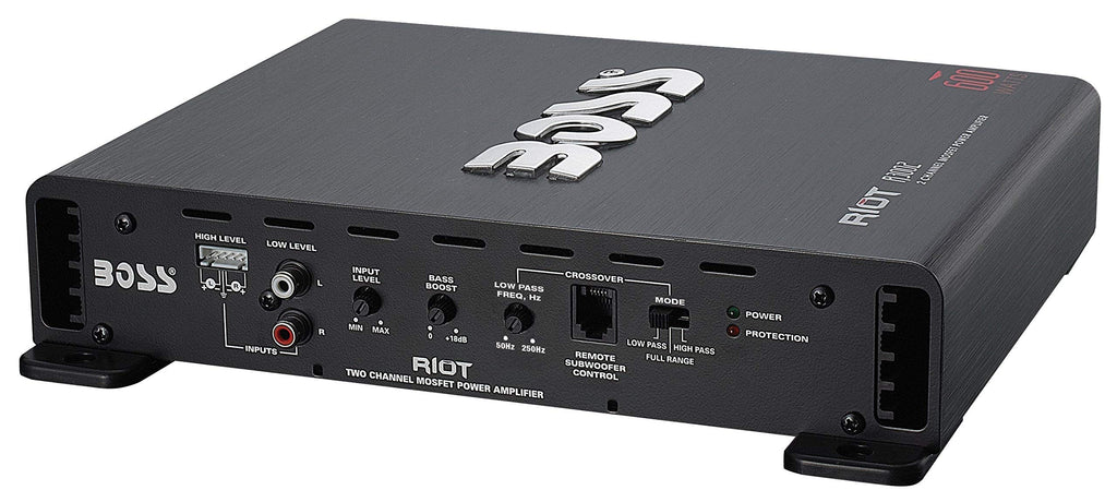 BOSS Audio Systems R1004 Riot Series 4 Channel Class A/B Car Amplifier - 400 High Output, IC (Integrated Circuit), Hook Up to Subwoofer for Bass