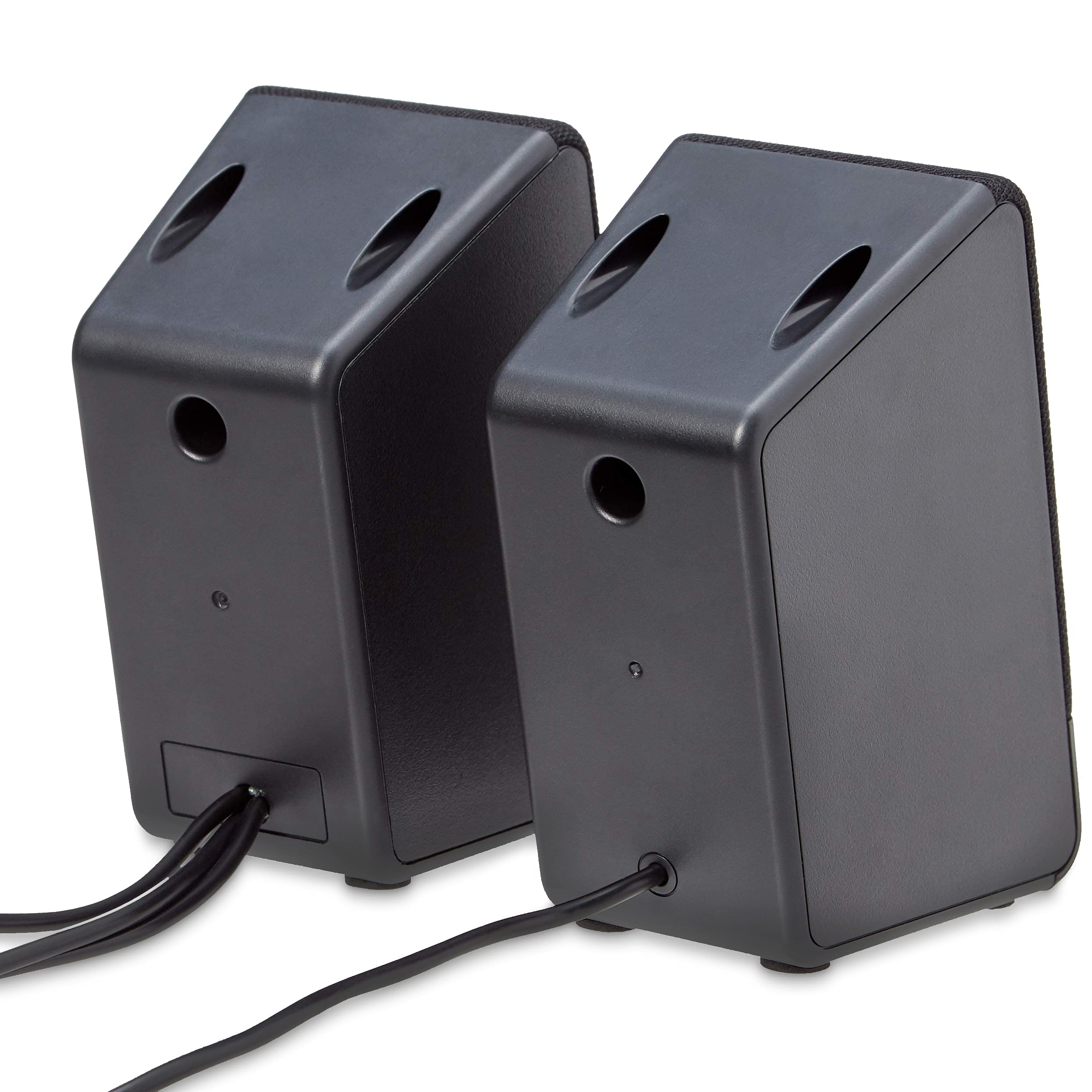 Amazon Basics AC-Powered Computer Speakers for Desktop or Laptop PC with Volume Control, Headphone Jack, Black (US Version)