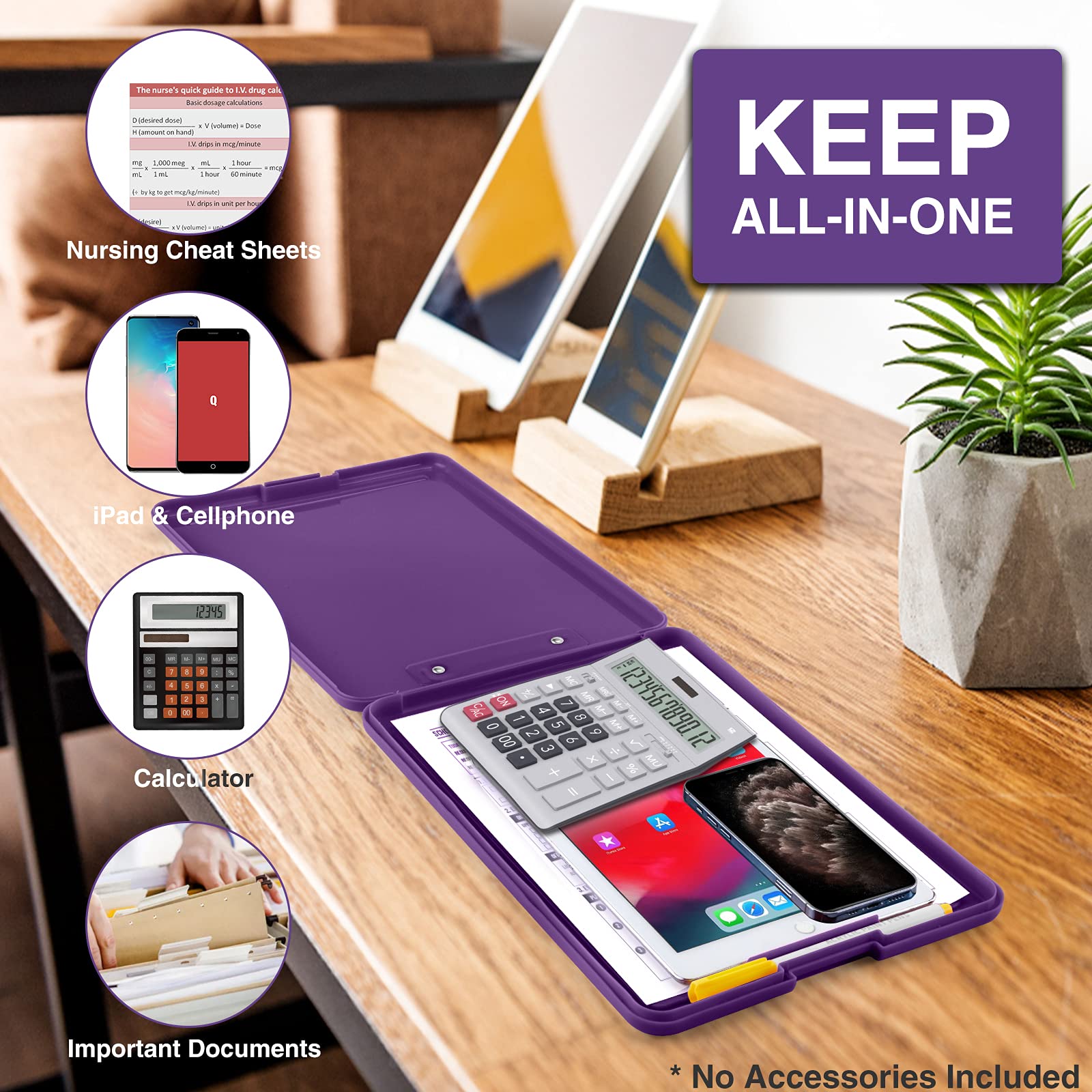 Sooez Clipboard with Storage, Plastic Storage Clipboards with Low Profile Clip, Nursing Clip Boards Foldable, Hanging Clipboard Case for Work, Teacher, Classroom Must Haves, Office School Supplies