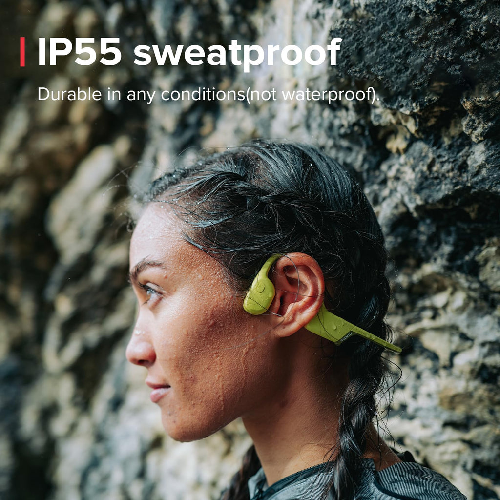 SUUNTO Sonic Open-Ear Bone Conduction Sports Headphone, Bluetooth Wireless Headset w/Enhanced Bass & Multipoint Connection, 10H Playtime w/Fast Charging, Built-in Dual Mics, Waterproof & Lightweight
