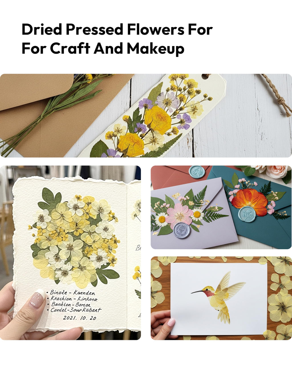 Dried Flowers, Resiners 58Pcs Pressed Flowers for Craft Pink Real Natural Dried Flowers Dry Leaves Kit for DIY Making Crafts Resin Soap Candle Scrapbook Supplies Card Making Jewelry