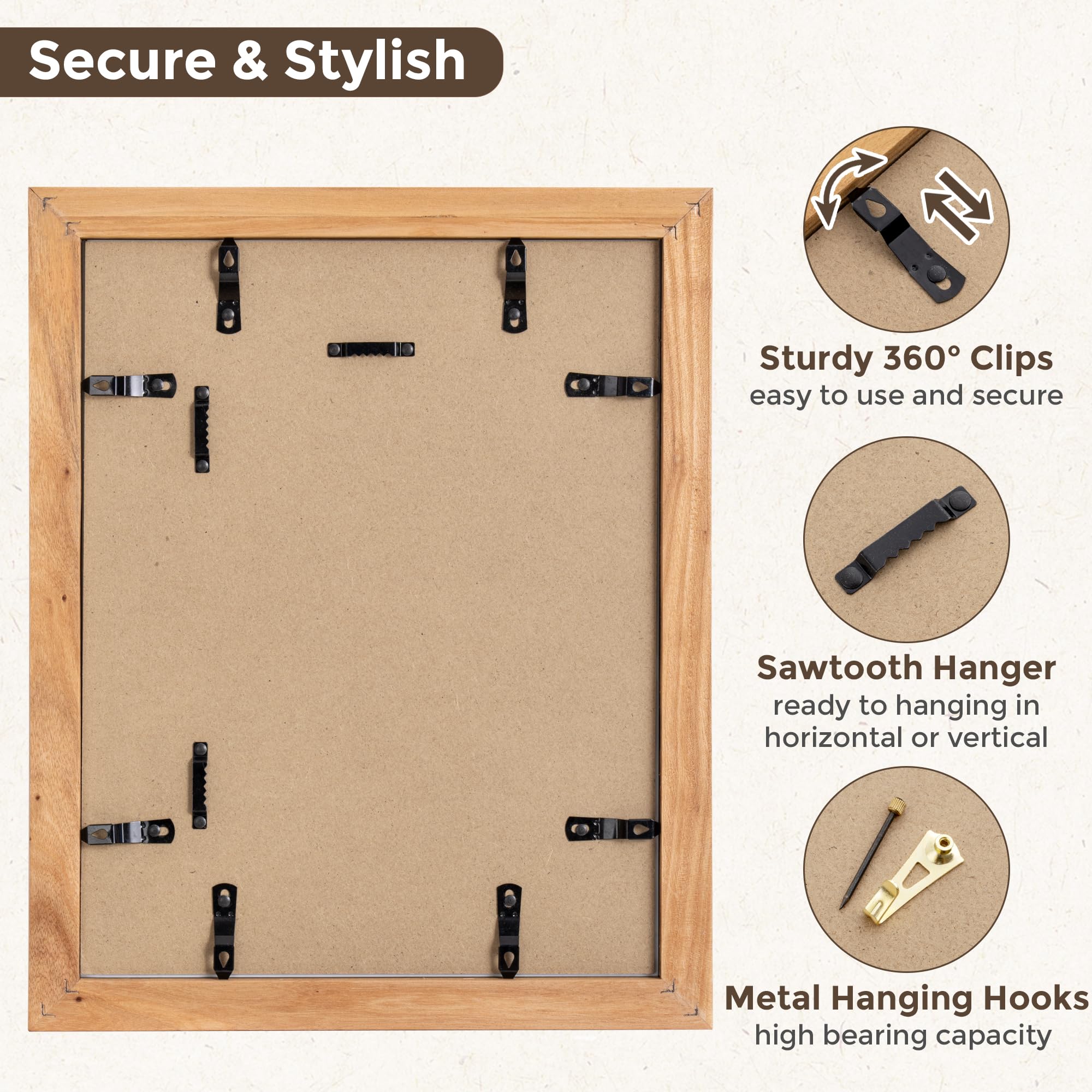 Fun Memories 5x7 Picture Frame with Mat for 4x6 Photo, Solid Elm Wood & Tempered Glass, Rustic Wall & Tabletop Display Frame, Grey, 1 Pack