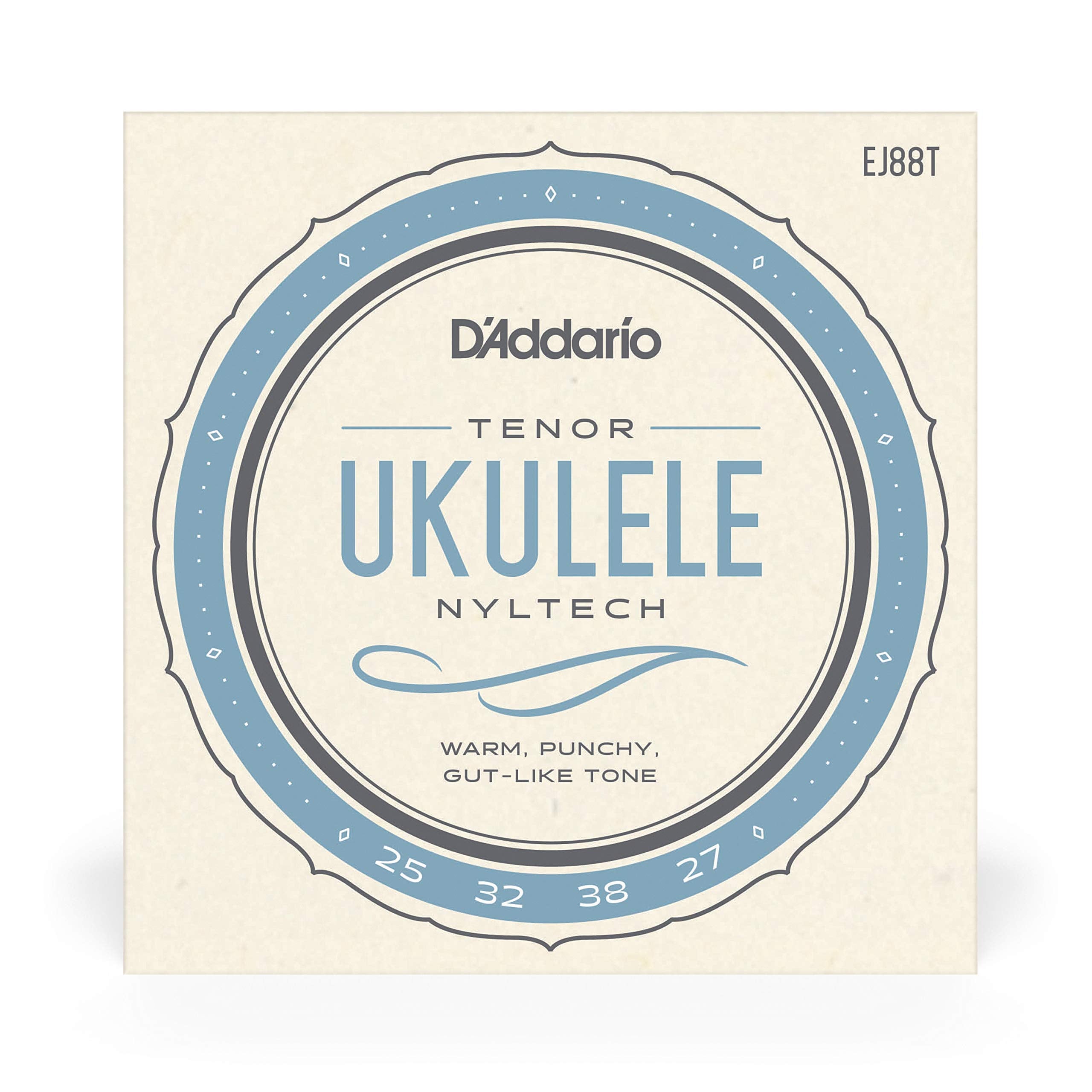 D'Addario Baritone Ukulele Strings, Fluorocarbon, EJ99B, 4-String Set, Pack of 1