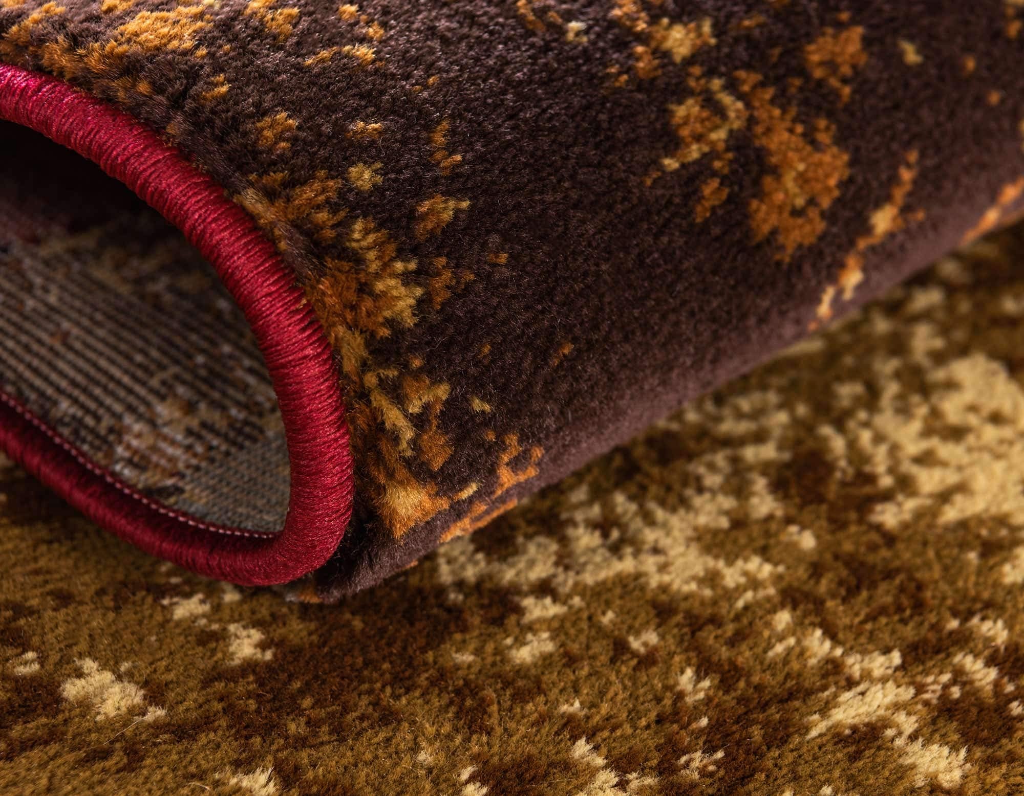 Unique Loom Barista Collection Area Rug - Kouillou (2' 2" x 3' 1" Oval, Multi/Brown)