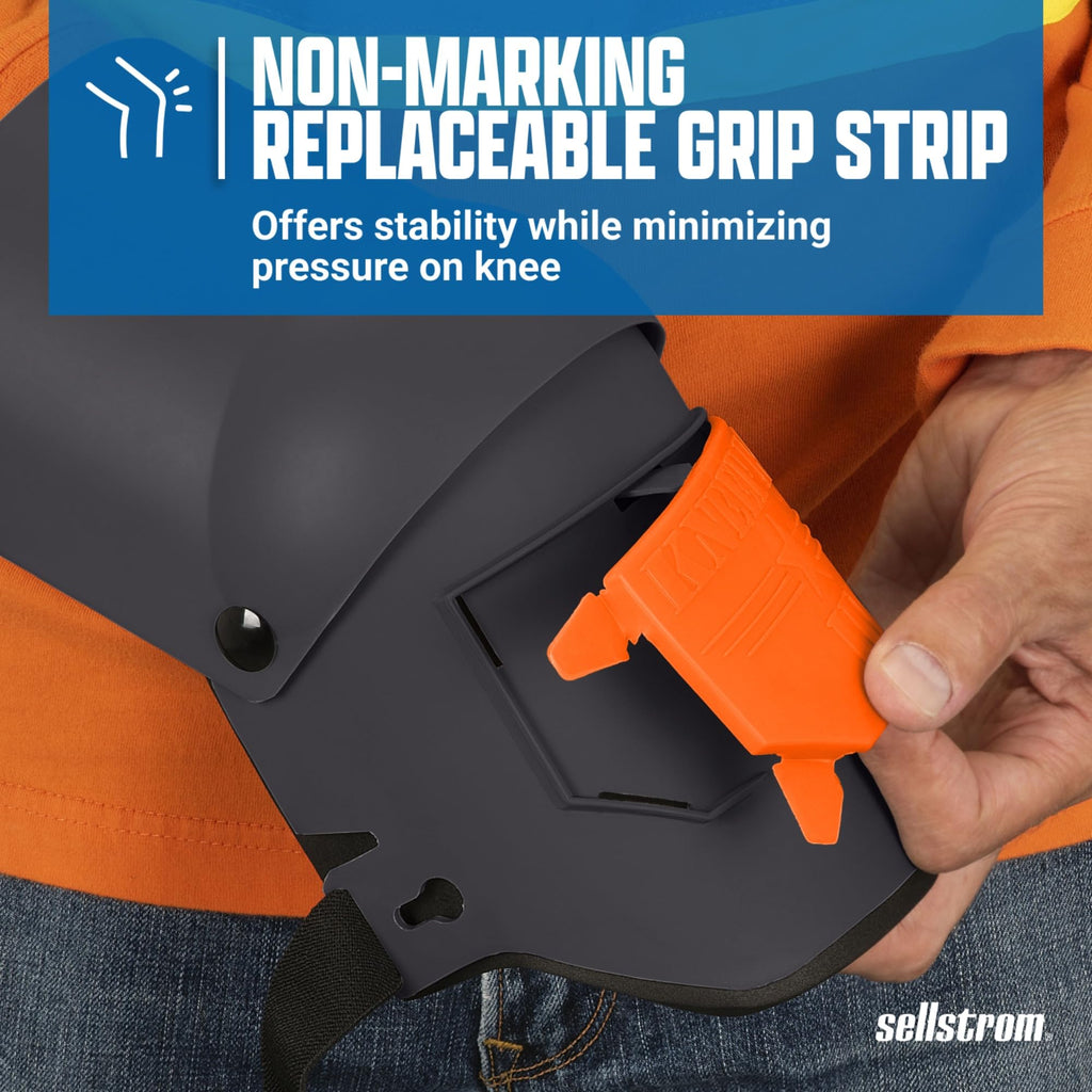 Sellstrom Rodilleras profesionales Ultra Flex III KneePro para hombres y mujeres con amortiguación de espuma de triple capa, carcasa exterior de servicio pesado, clips de velocidad - para trabajos de