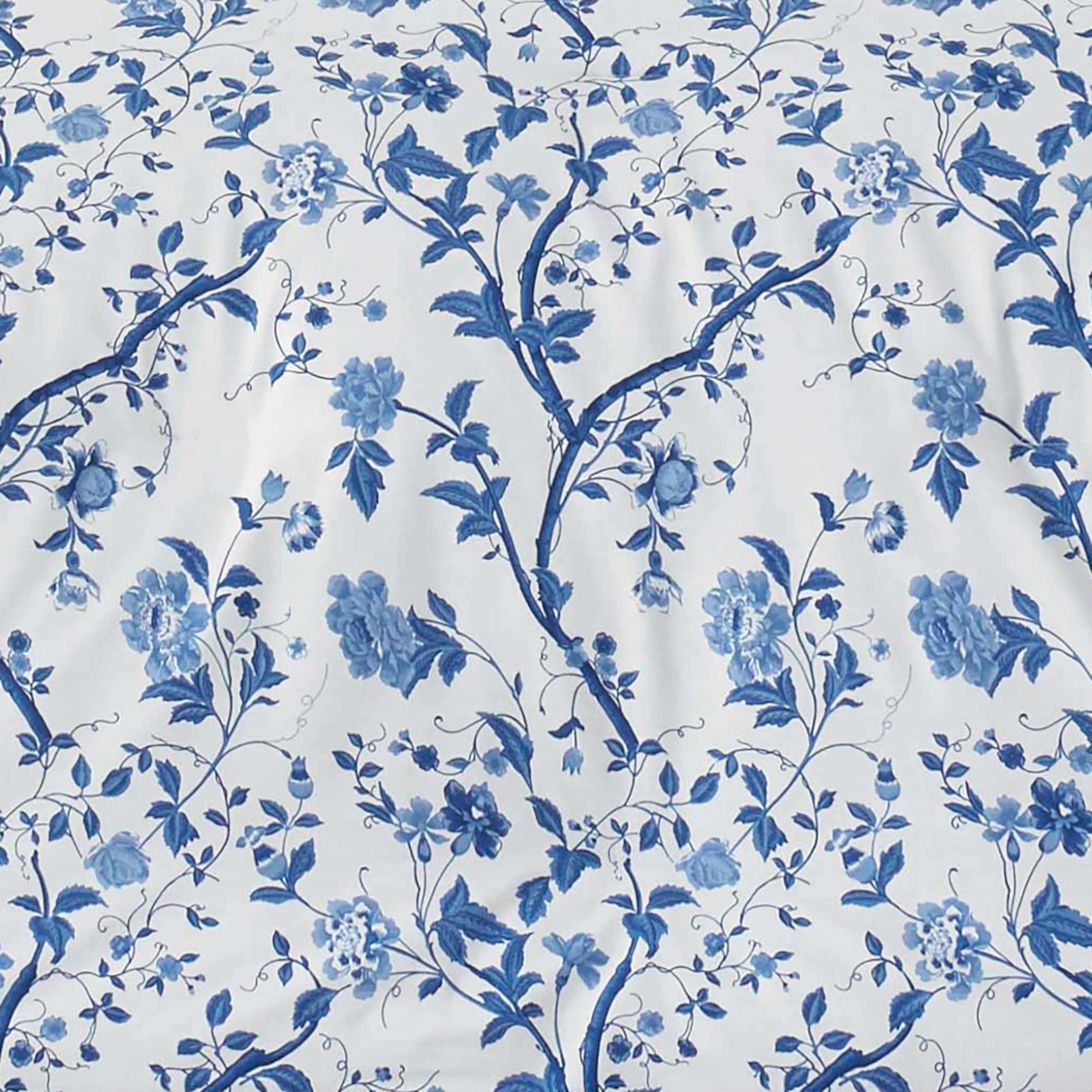 Laura Ashley - Duvet Set, Super Soft & Cozy Bedding, Includes Matching Shams & Bonus Throw Pillow Covers, Coquette Room Decor (Hope Patchwork Blue, Twin)