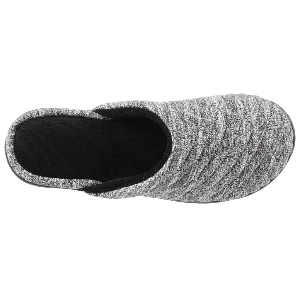 Isotoner Women's Premium Knit Slide Slippers - Moisture-Wicking Lining, Rubber Indoor/Outdoor Sole - Machine Washable House Shoes