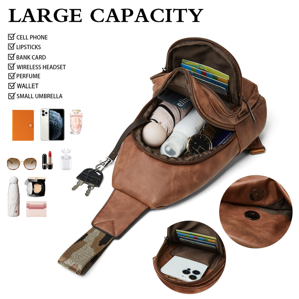 Sling Bag Crossbody Bags for Women Small Cross Body Bag Fanny Packs Chest Sling Purse for Daily Travel Leisure Sport