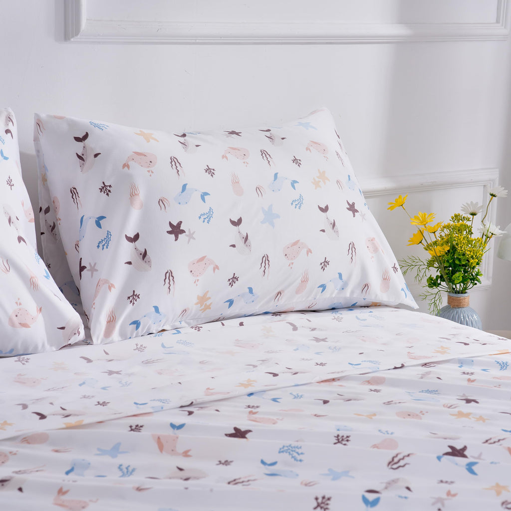Best Season Bed Sheet Set - 1 Flat Sheet,1 Fitted Sheet and 1 Pillow Cases, Extra Soft Luxury Bedding Set,Deep Pockets,Wrinkle,Fade Resistant - Hypoallergenic- 3 Piece (Twin,Baby Blue)