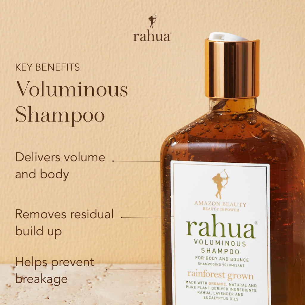 Rahua Voluminous Shampoo, Vegan Hair Care for Fine to Medium Hair, Gentle Cleansing Formula with Rahua Oil, Quinoa Protein, Green Tea, Aloe & Lemongrass, Lavender & Eucalyptus Scent