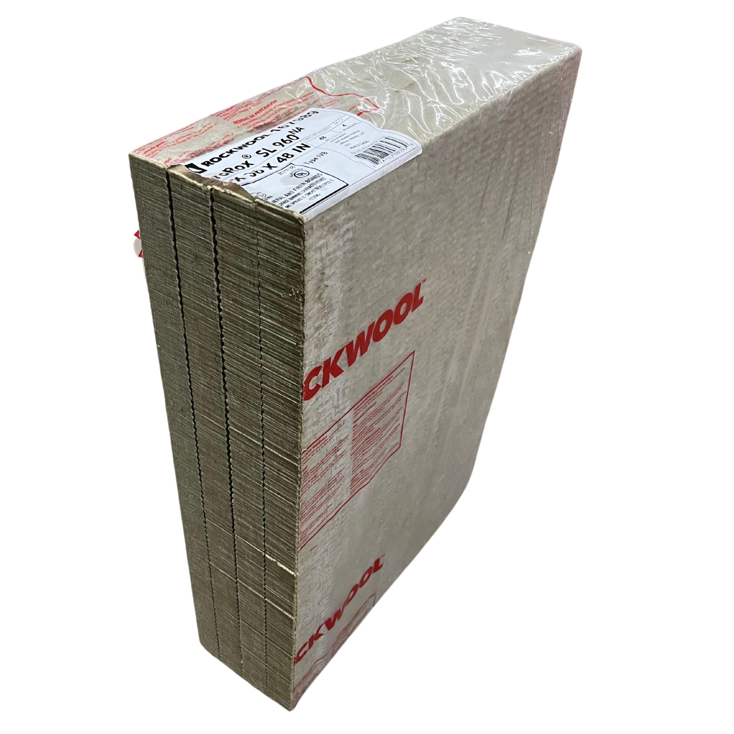 10 pk 24" x 48" x 1" Rockwool ProRox Mineral Wool, Replaces Owens Corning Thermafiber, BMW142-10PK