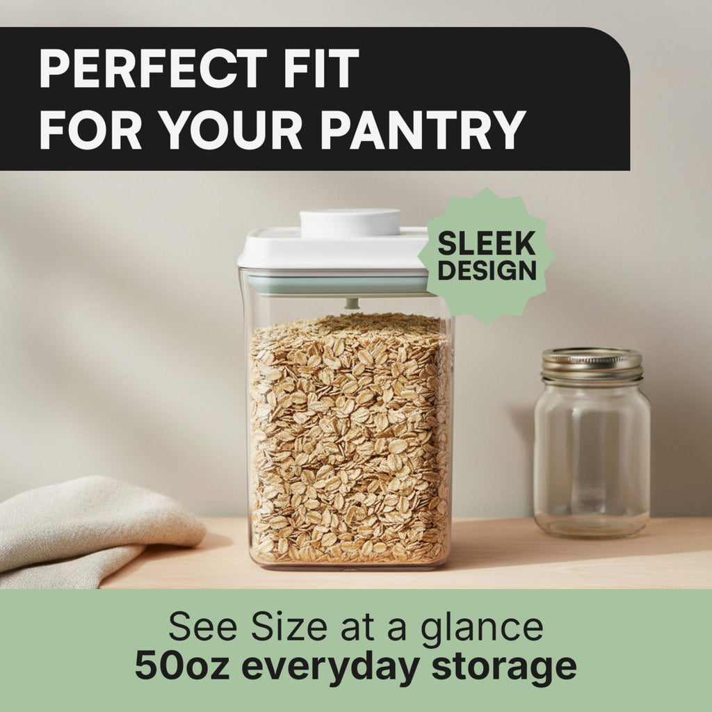Bop Top Airtight Food Storage Containers with Lid 13.5 Cups / 108 oz | Kitchen Canister Sets | Air Tight Pantry Container | Pop Top Dry Food Storage Containers for Snacks, Sugar, Flour, Baking, Pasta