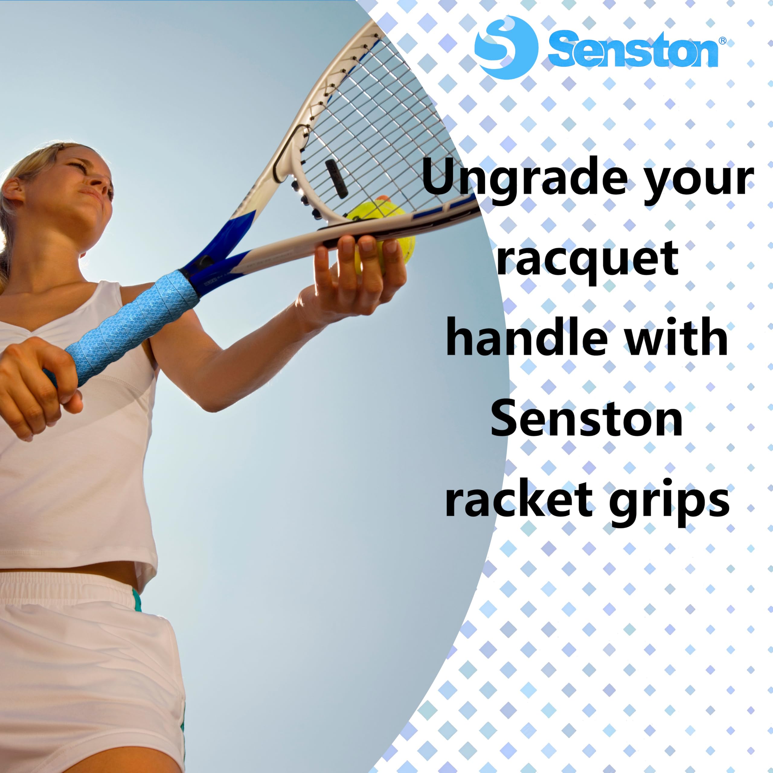 Senston New Rackets Grip Anti Slip Perforated Super Absorbent Tennis Overgrip Badminton Overgrip Pickleballs Overgrip