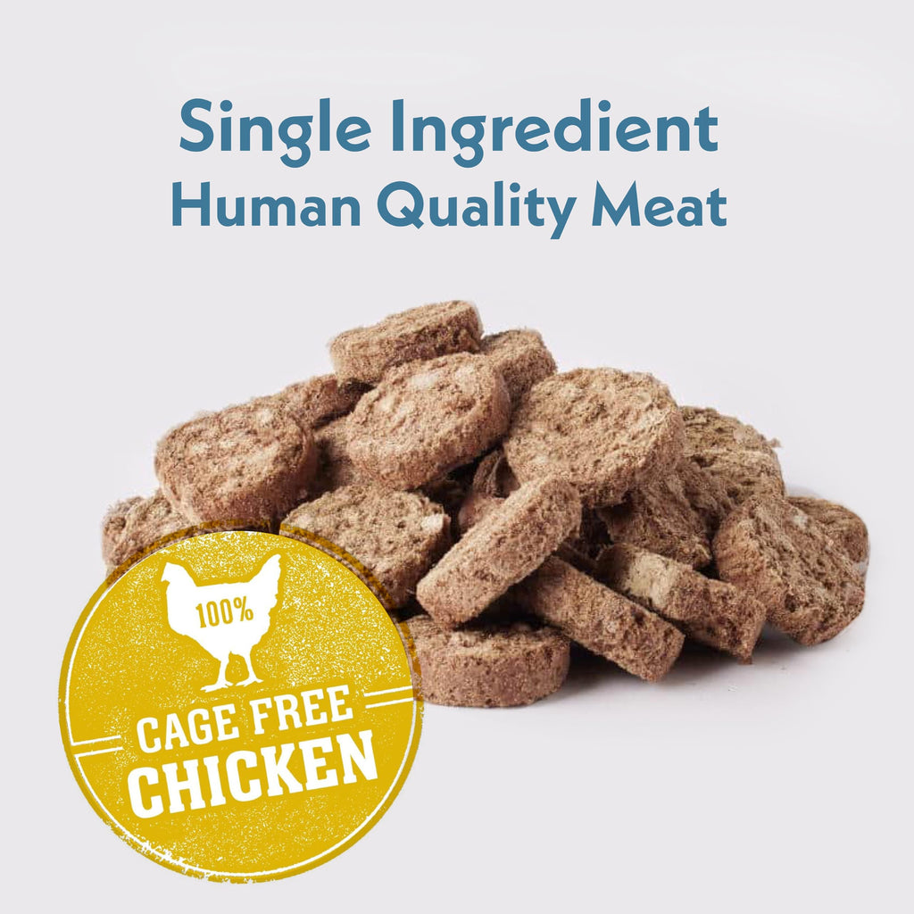 Fresh Is Best Freeze Dried Dog Treats - Raw Freeze Dried Chicken Breast for Dogs & Cats - Healthy Dog Training Treats in Resealable Zipper Bag - High-Protein Single Ingredient - Made in the USA
