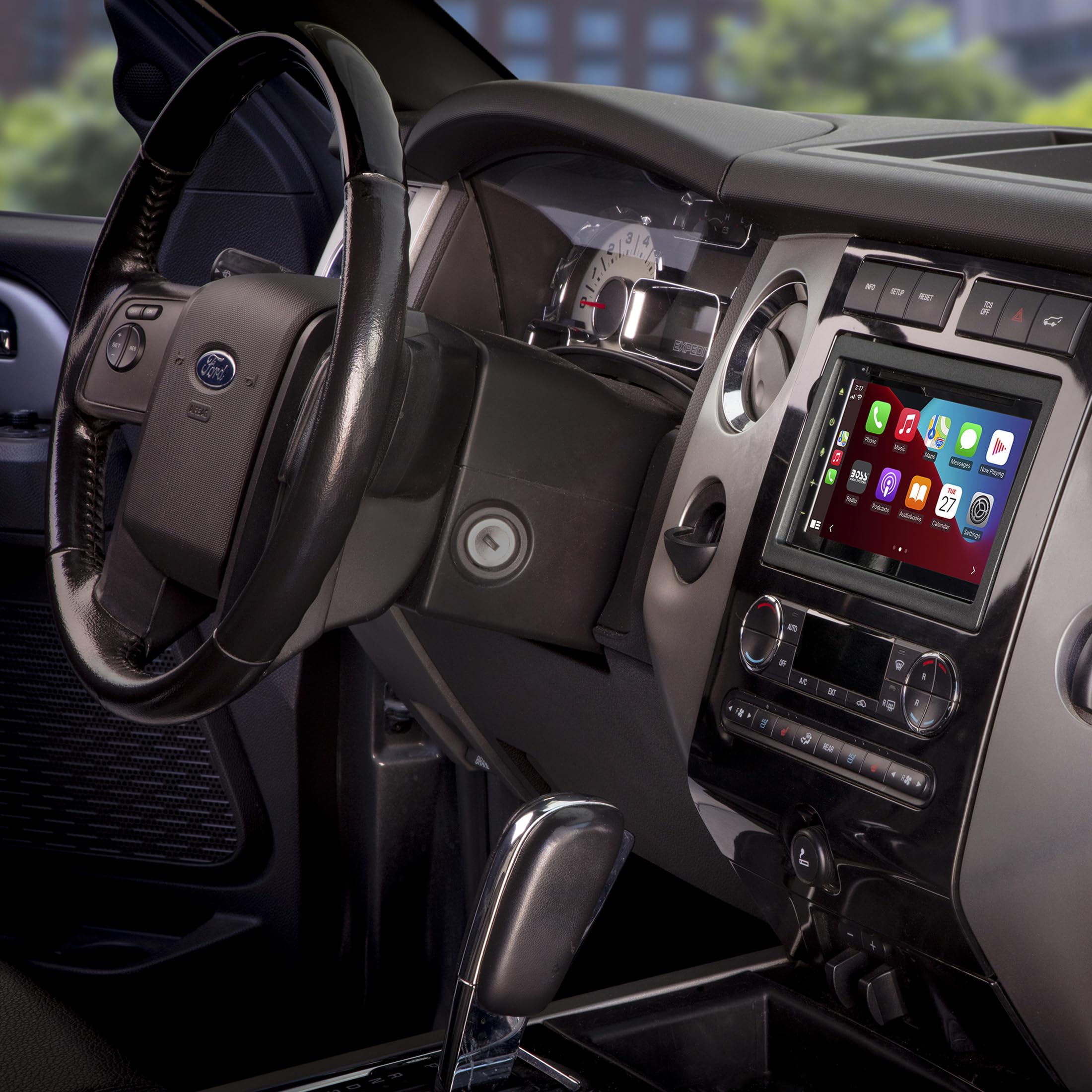 Scosche ICFD6BN Double DIN Radio Installation Dash Kit Compatible with Select 2007-2010 Ford and Mercury Vehicles - Complete Basic Aftermarket Car Stereo Install Kit - See Fit Guide Image for Vehicles