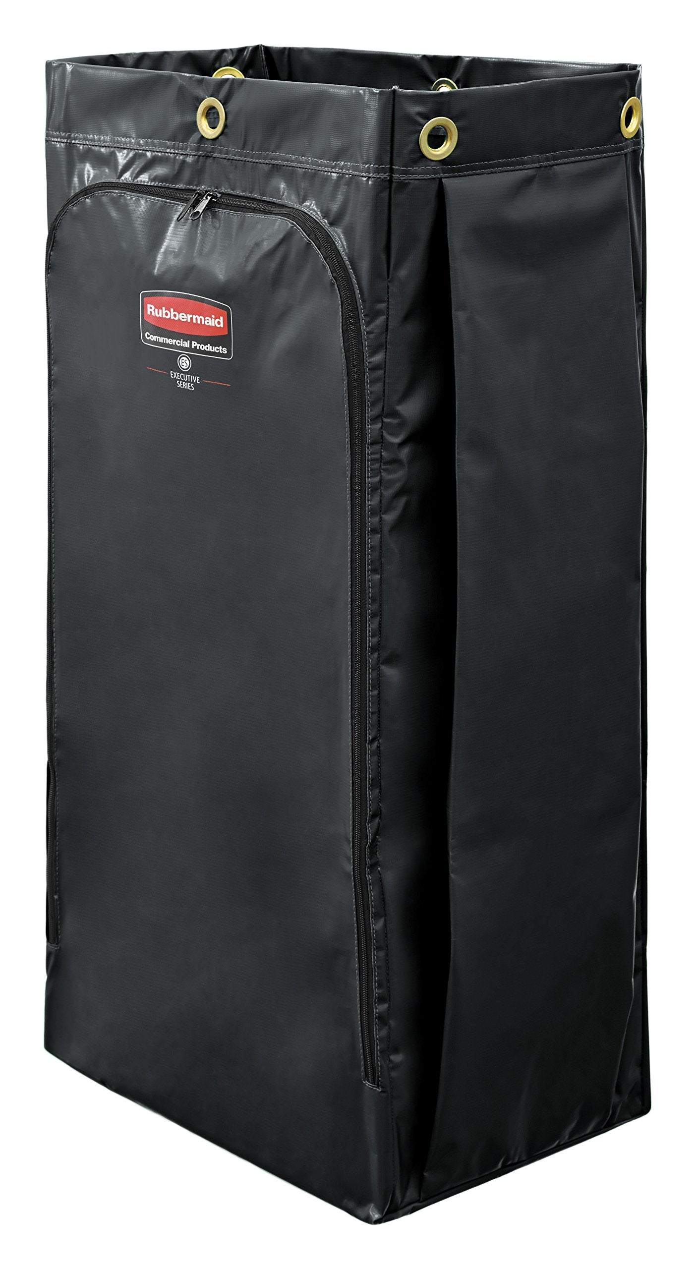 Rubbermaid Commercial Products Cleaning Cart Bag 30-Gallon Yellow Collecting Refuse or Laundry Items Janitorial and Housekeeping Carts Zippered Front