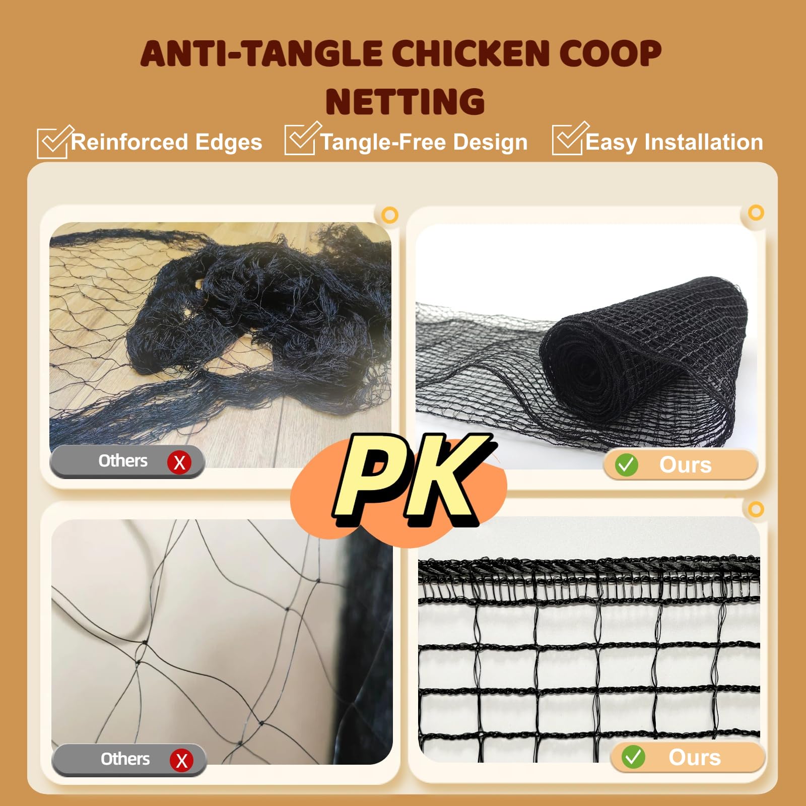 Plastic Mesh Fence Deer Fencing 4x25ft,Reinforced Edges,55gsm Heavy Duty Temporary Fence,Ideal for Garden Netting,Animal Barrier,Safety Netting, Fruit Plant Protection, Black
