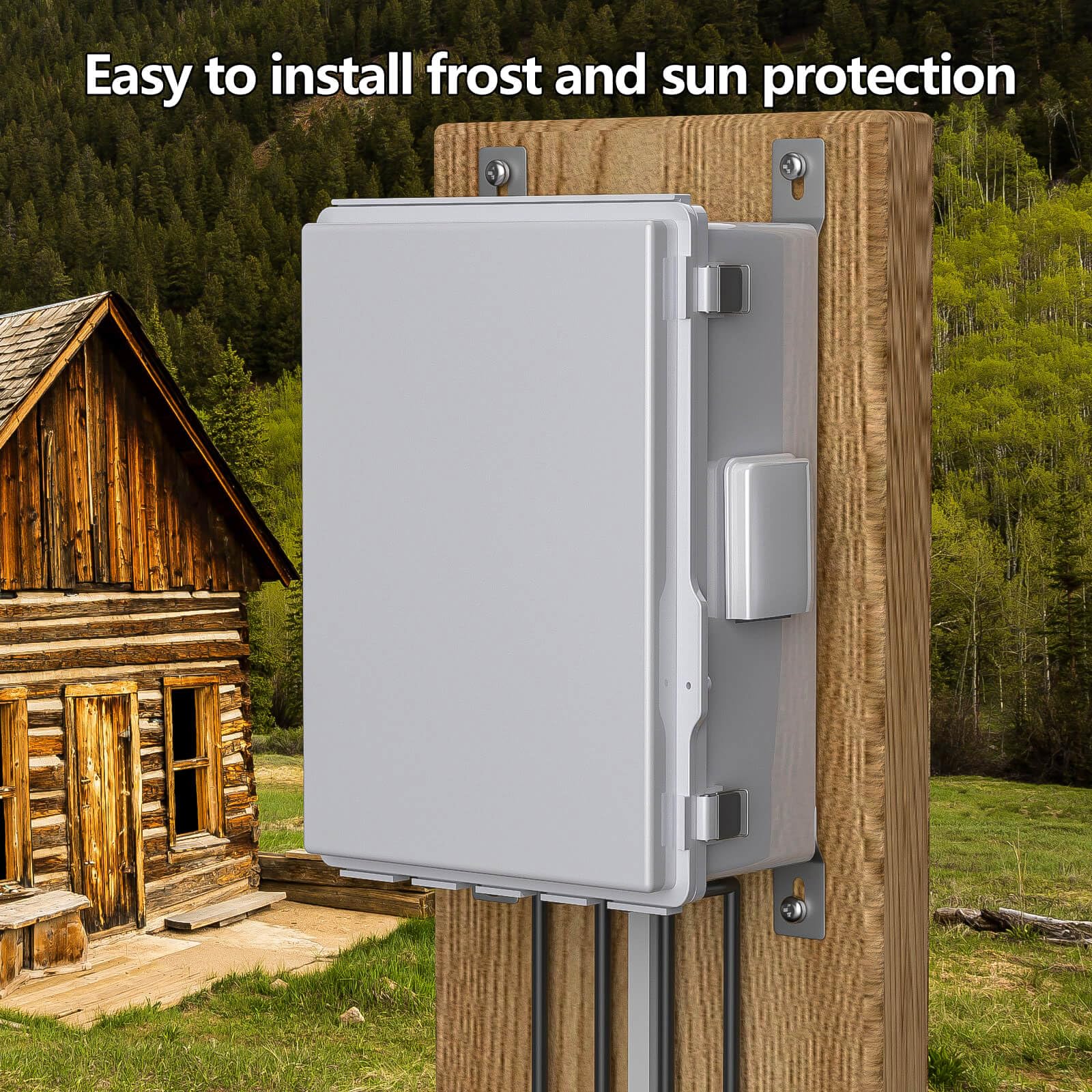 ABS Electrical Junction Box, Ventilated Design, Cable Grommets, IP65 Waterproof Enclosure, Indoor/Outdoor Use with Mounting Panel. (Clear Cover, 8.7"x6.7"x4.3")