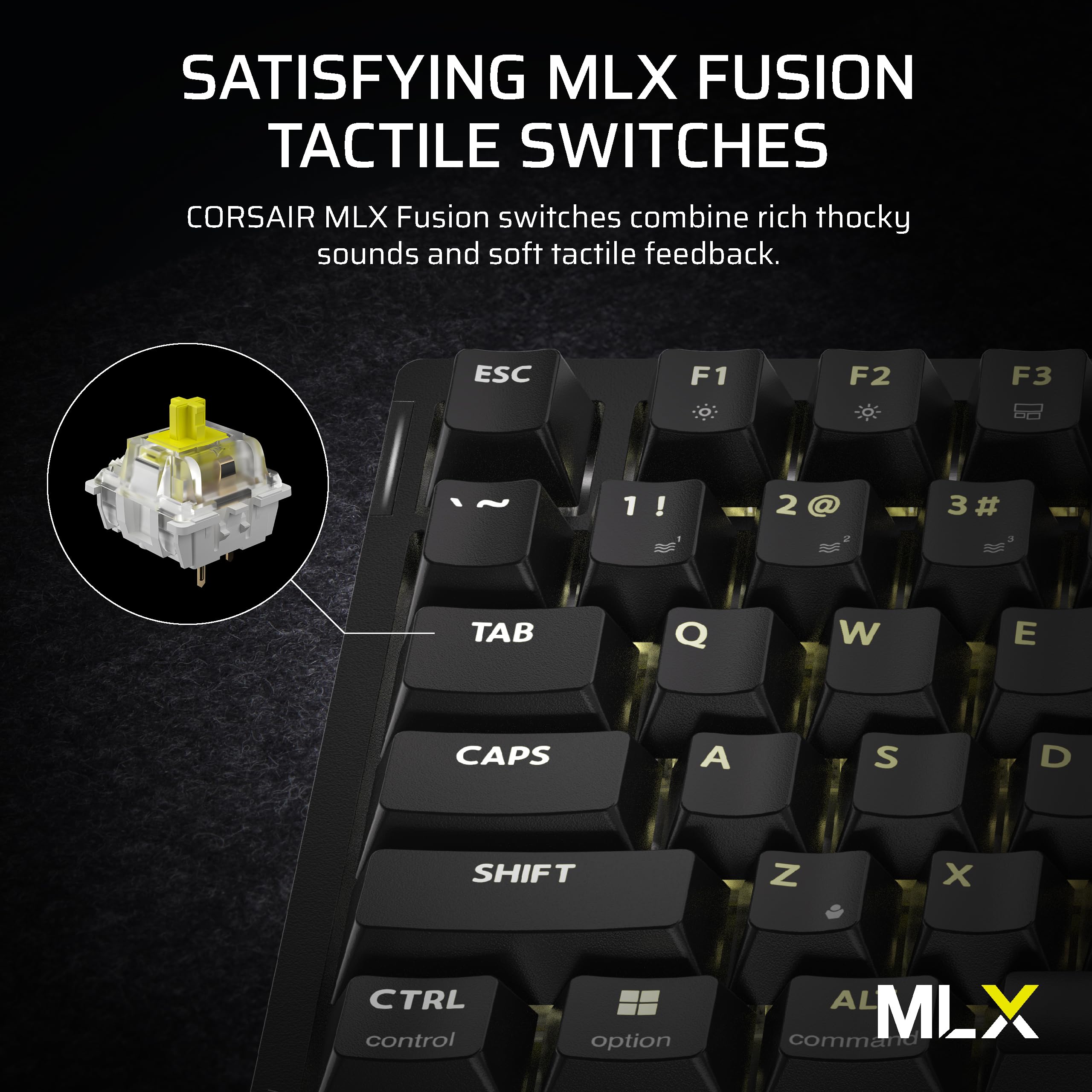 Corsair K65 Plus Wireless 75% RGB Mechanical Gaming Keyboard – Pre-Lubricated MLX Red Linear Switches – PBT Dye-Sub Keycaps – PC, Mac, PS5, PS4, Xbox, iPad – QWERTY NA – Black/Gray