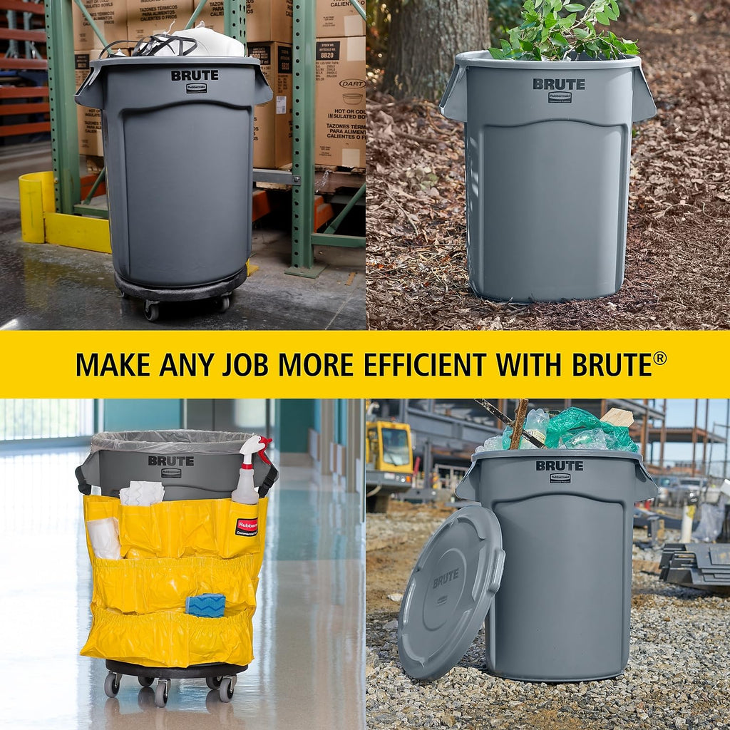 Rubbermaid FG265500GRAY Utility Container, 55 gal, Gray