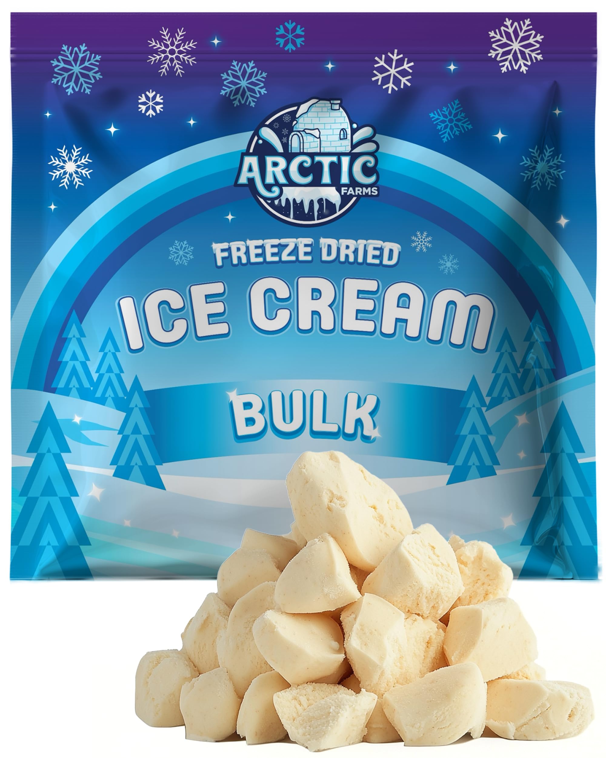 Arctic Farms Freeze Dried Ice Cream Bits Bagged and Boxed - Does Not Melt (1lb, S'mores)