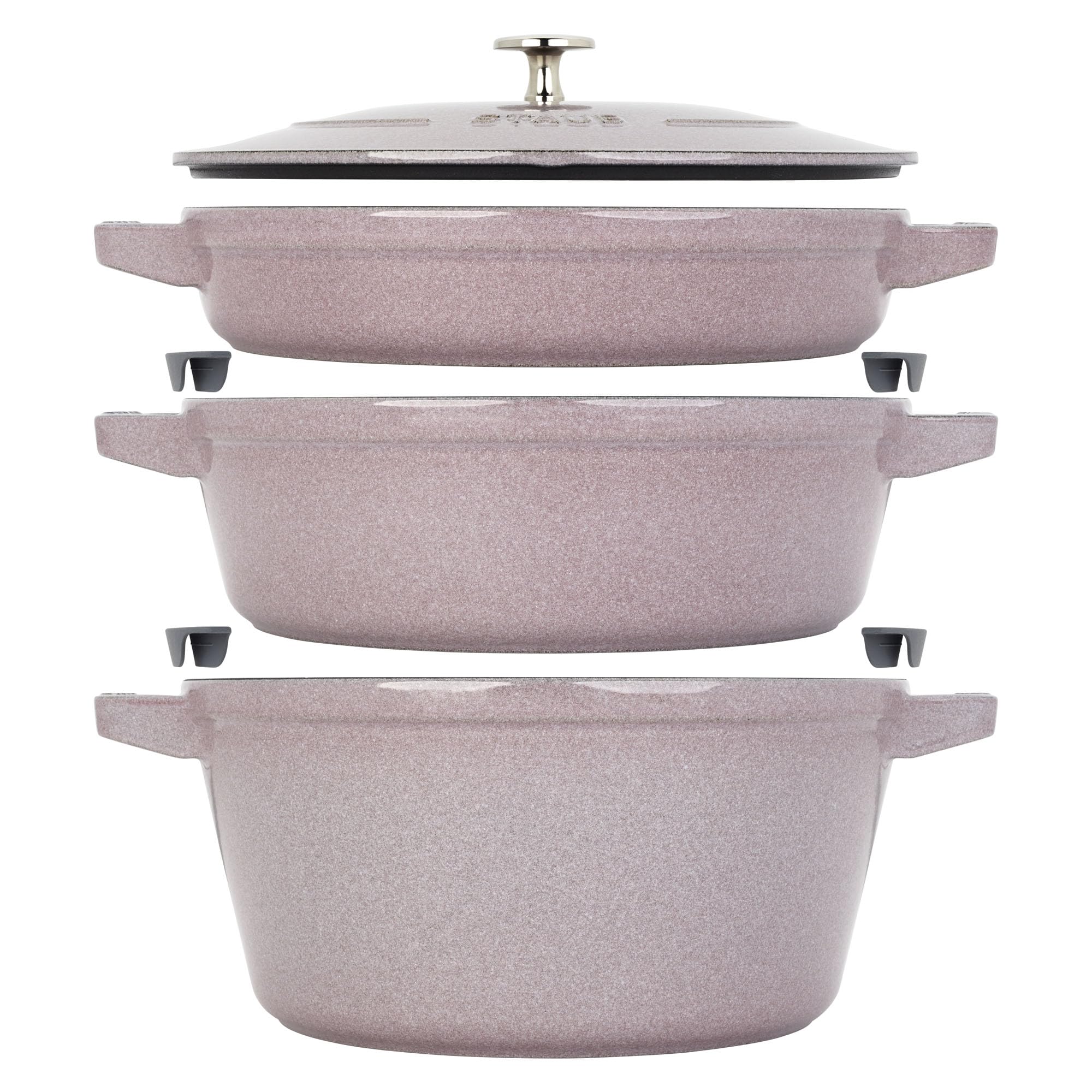 Staub Cast Iron 4-pc Stackable Set - Dark Blue
