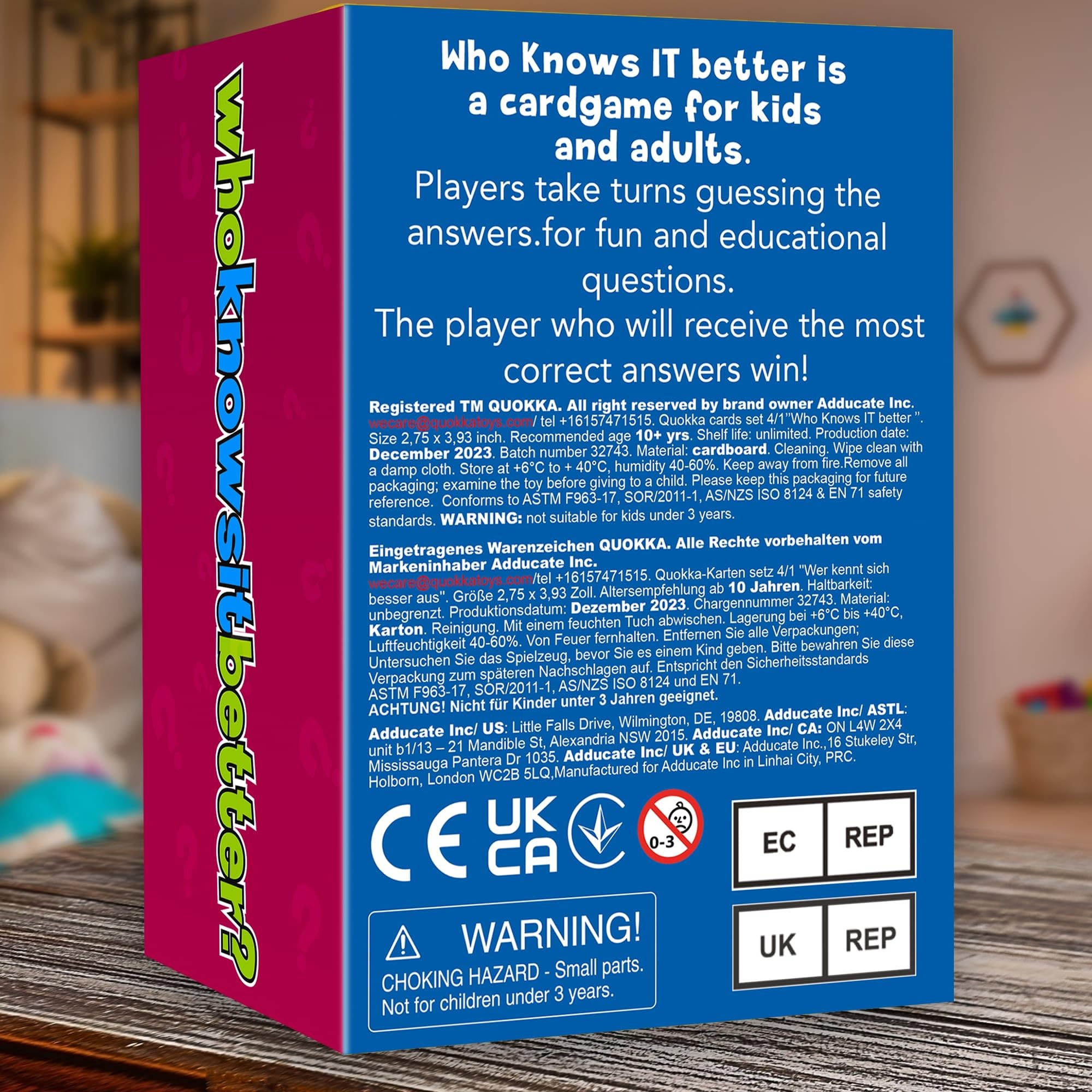 Family Board Games for Kids and Adults - Trivia Card Games for Kids 8-12 and Adults - Who Knows Me Better for Family Game Night - 500+ Facts Questions from Ages 6-8 — Fun Travel Car Activities for 5+